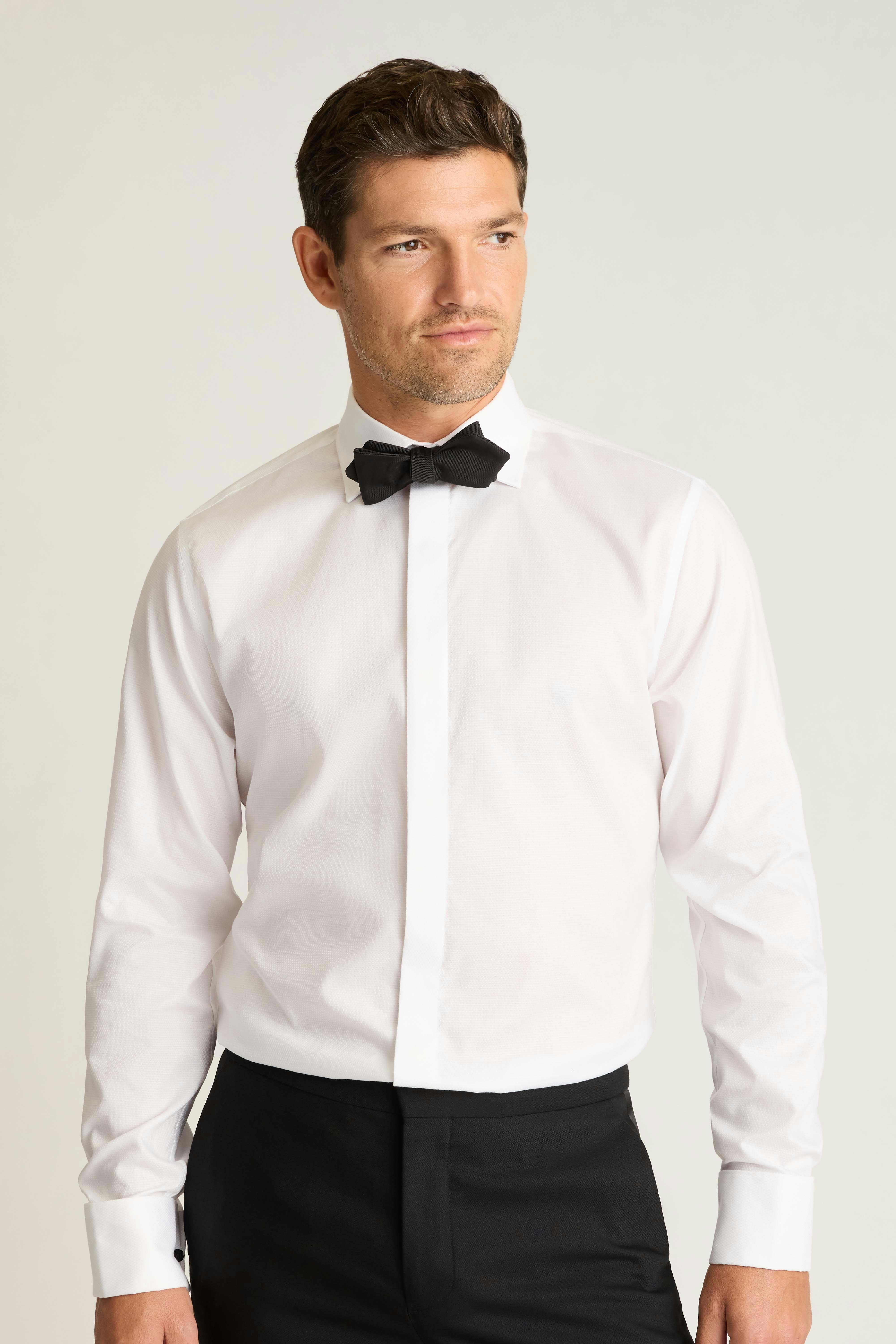 Empire Stretch Tuxedo Shirt white pique