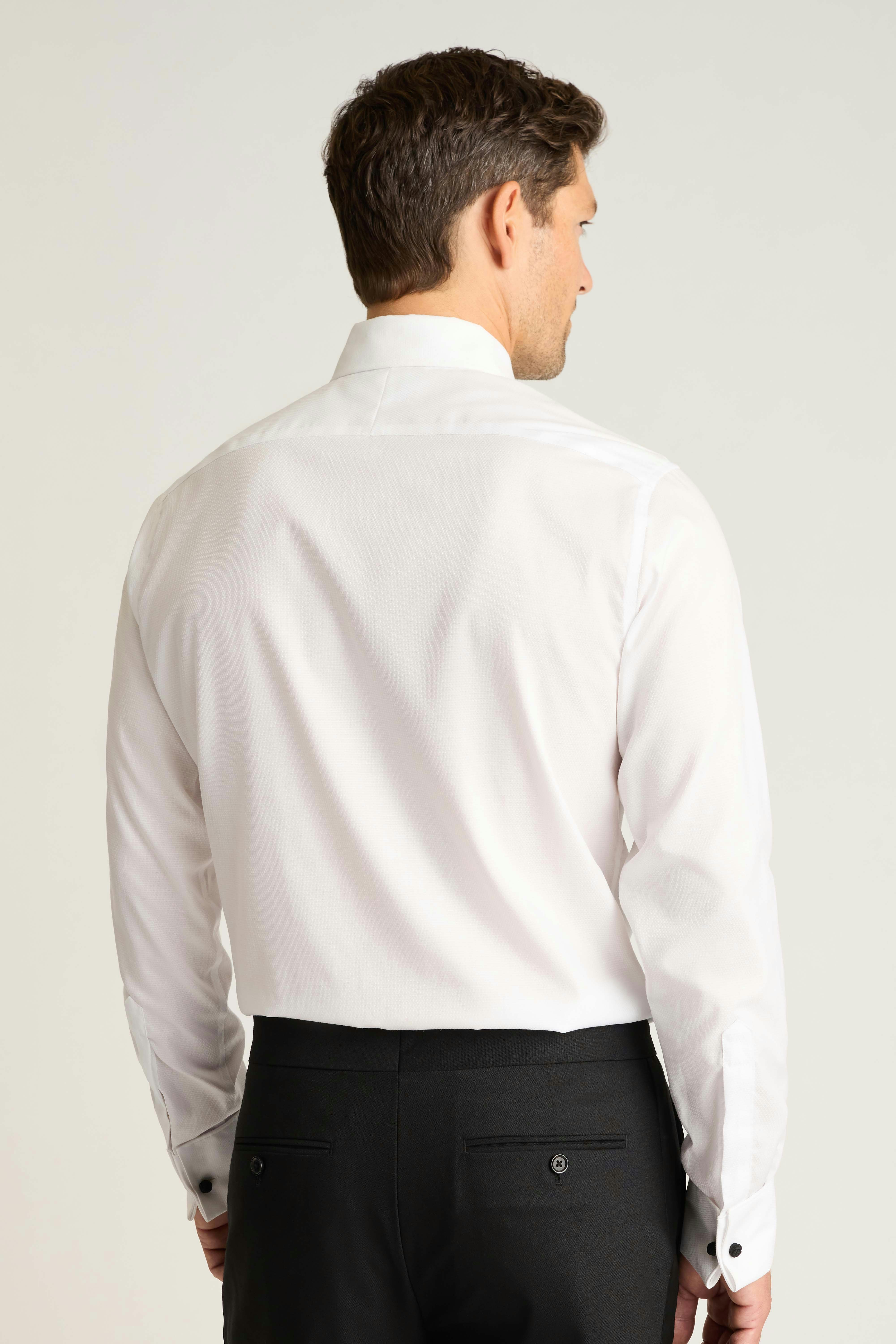 Empire Stretch Tuxedo Shirt white pique