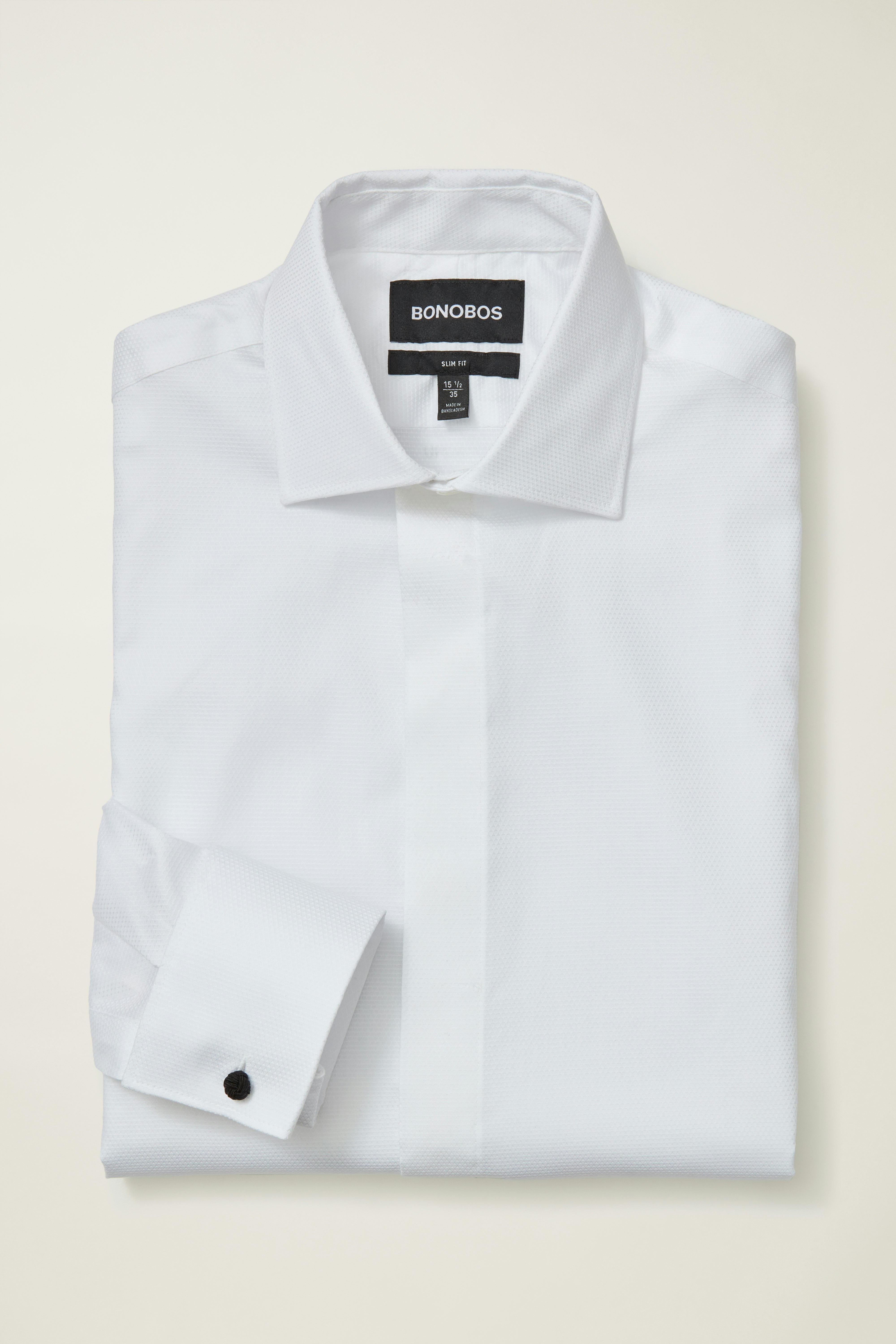 Empire Stretch Tuxedo Shirt white pique