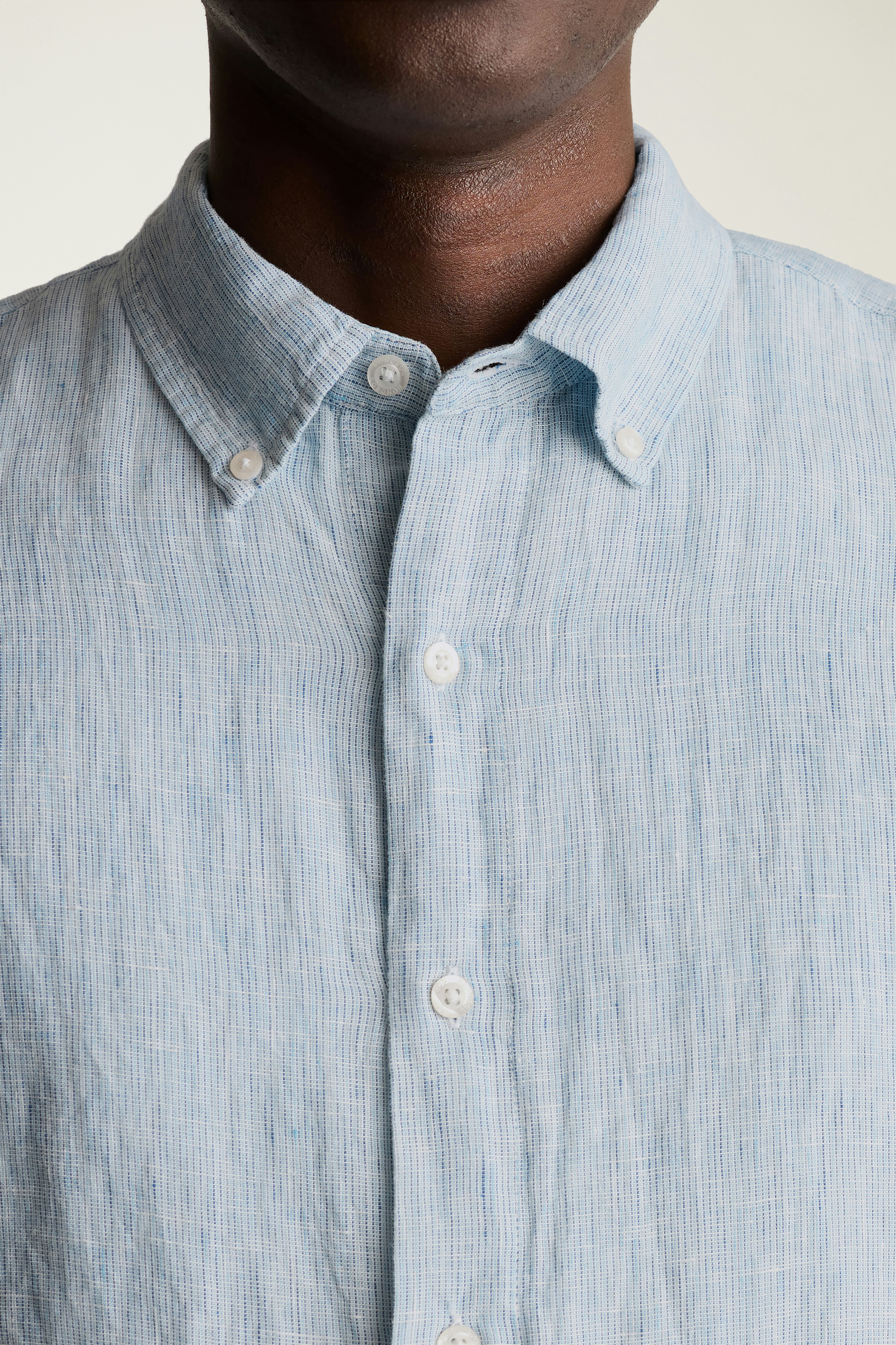 Riviera Linen Short Sleeve Shirt light blue sky