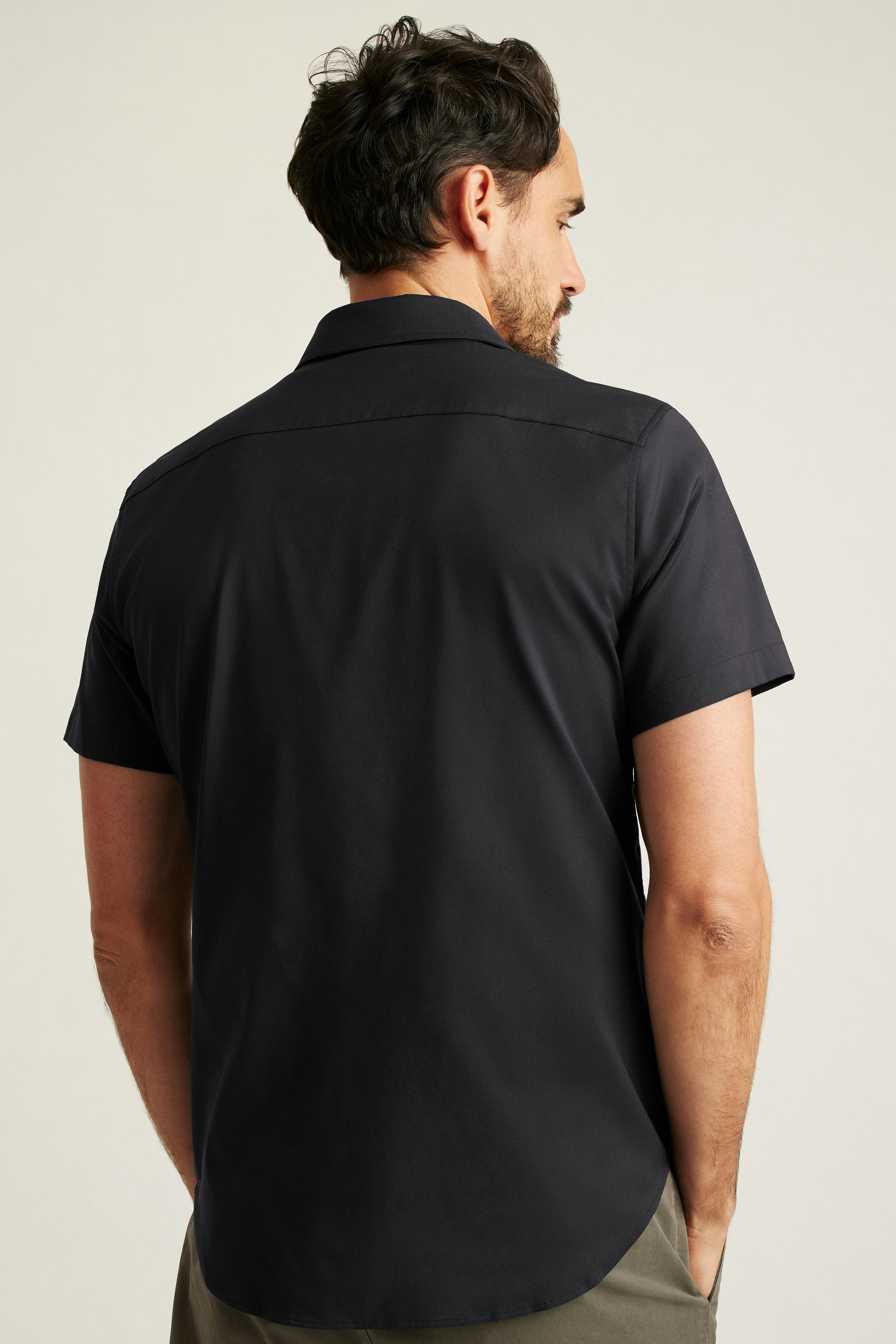 Tech Short Sleeve Shirt solid jet black