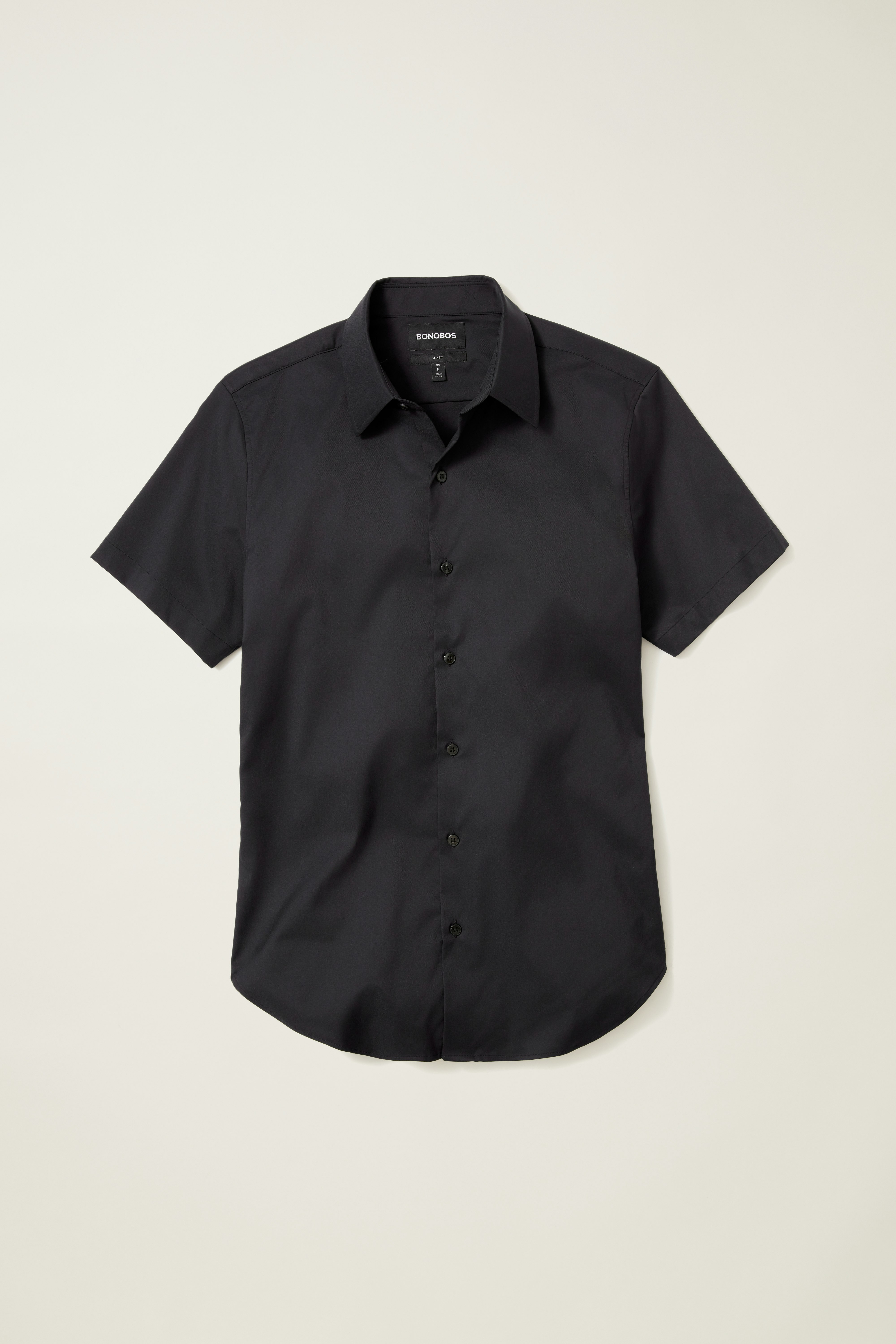 Tech Short Sleeve Shirt solid jet black