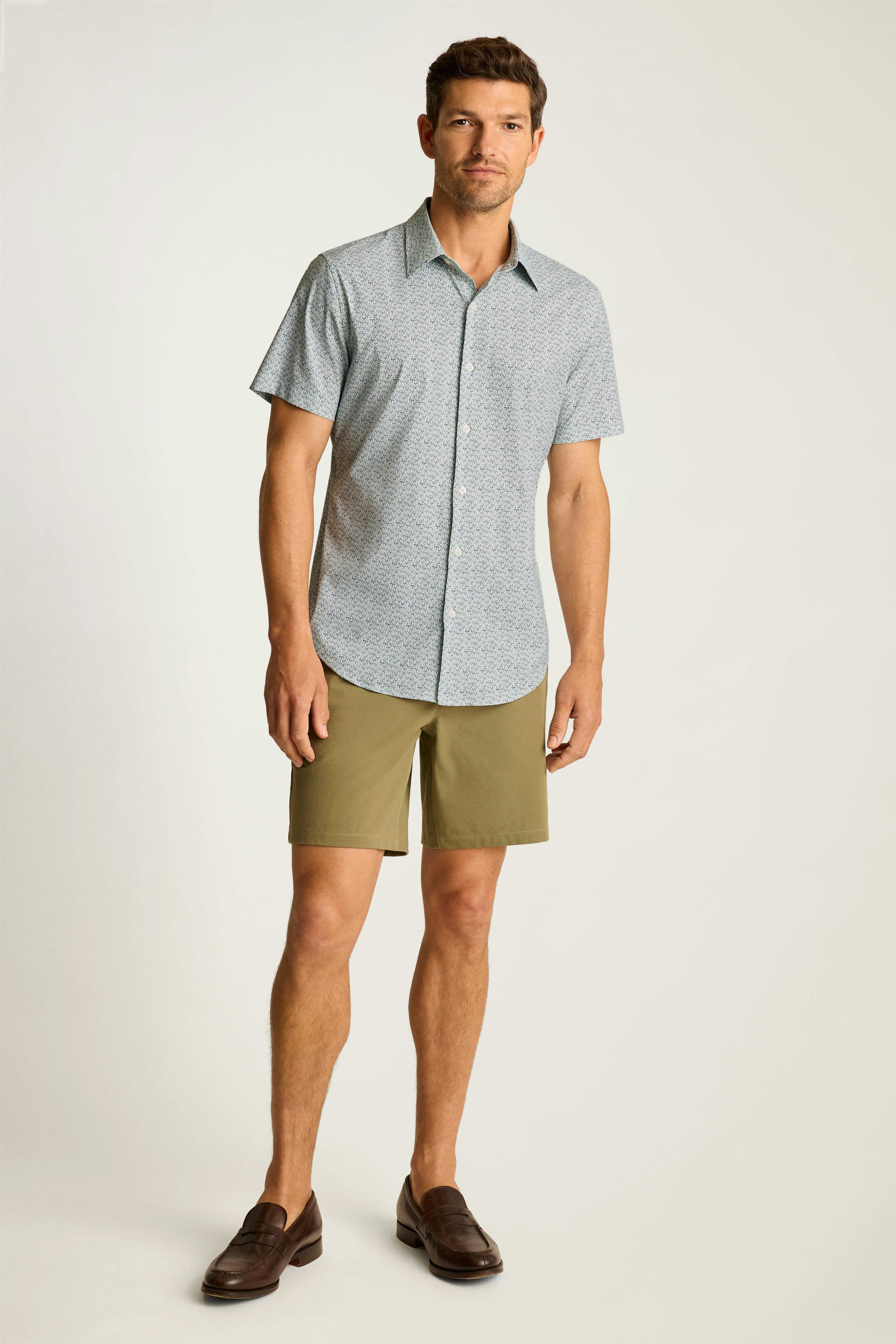 Tech Short Sleeve Shirt multi micro palms