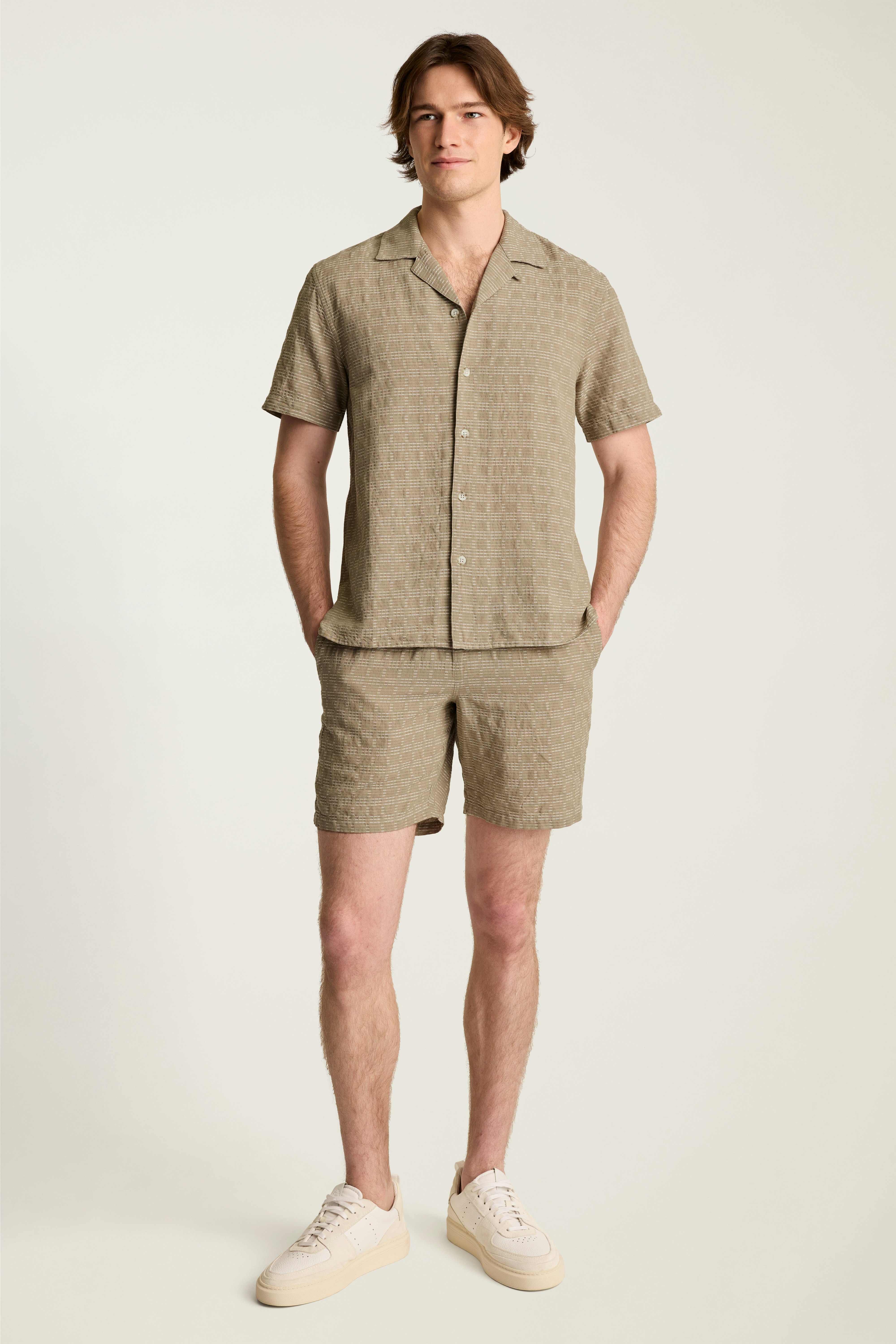 Riviera Cabana Shirt sand texture stripe