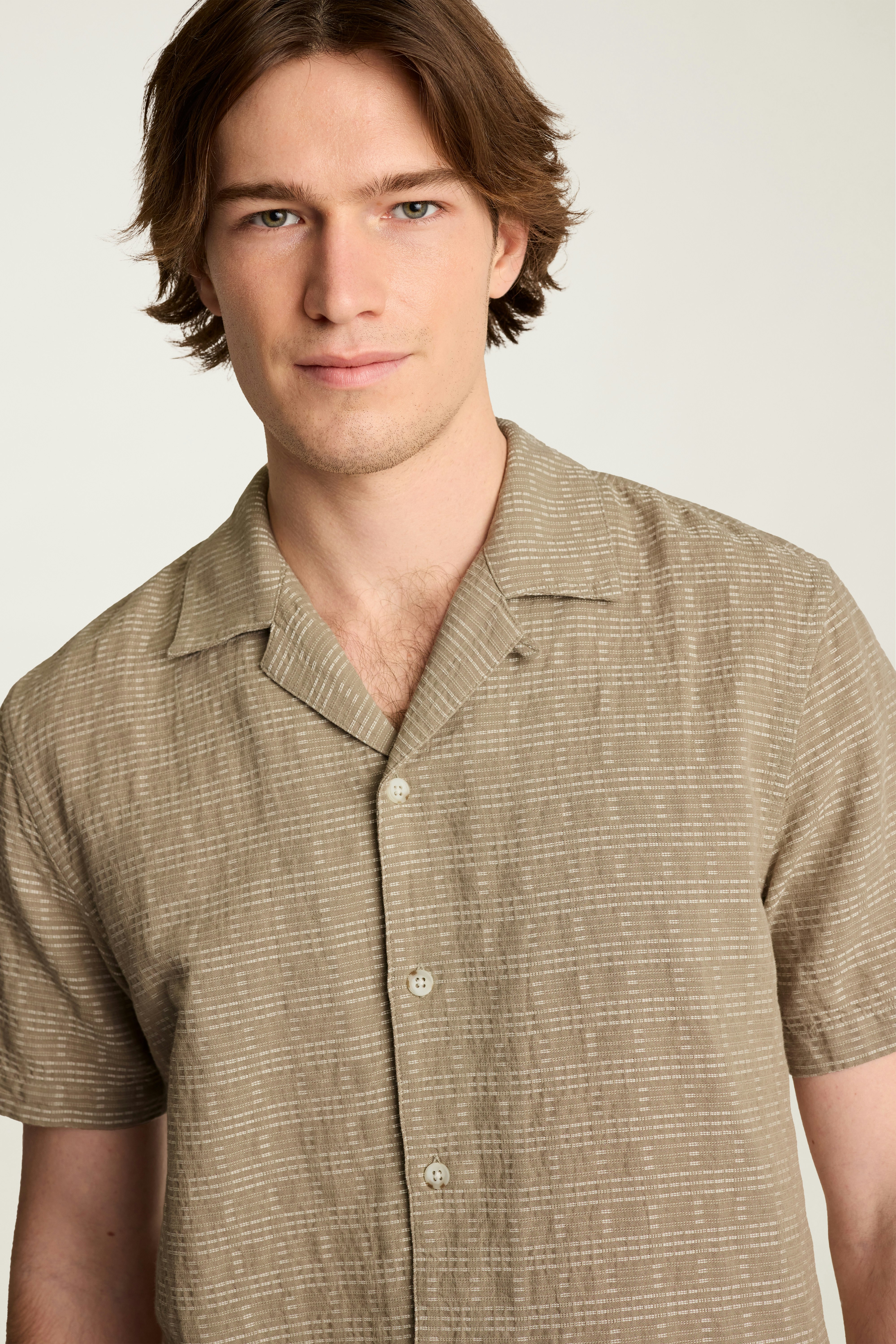 Riviera Cabana Shirt sand texture stripe