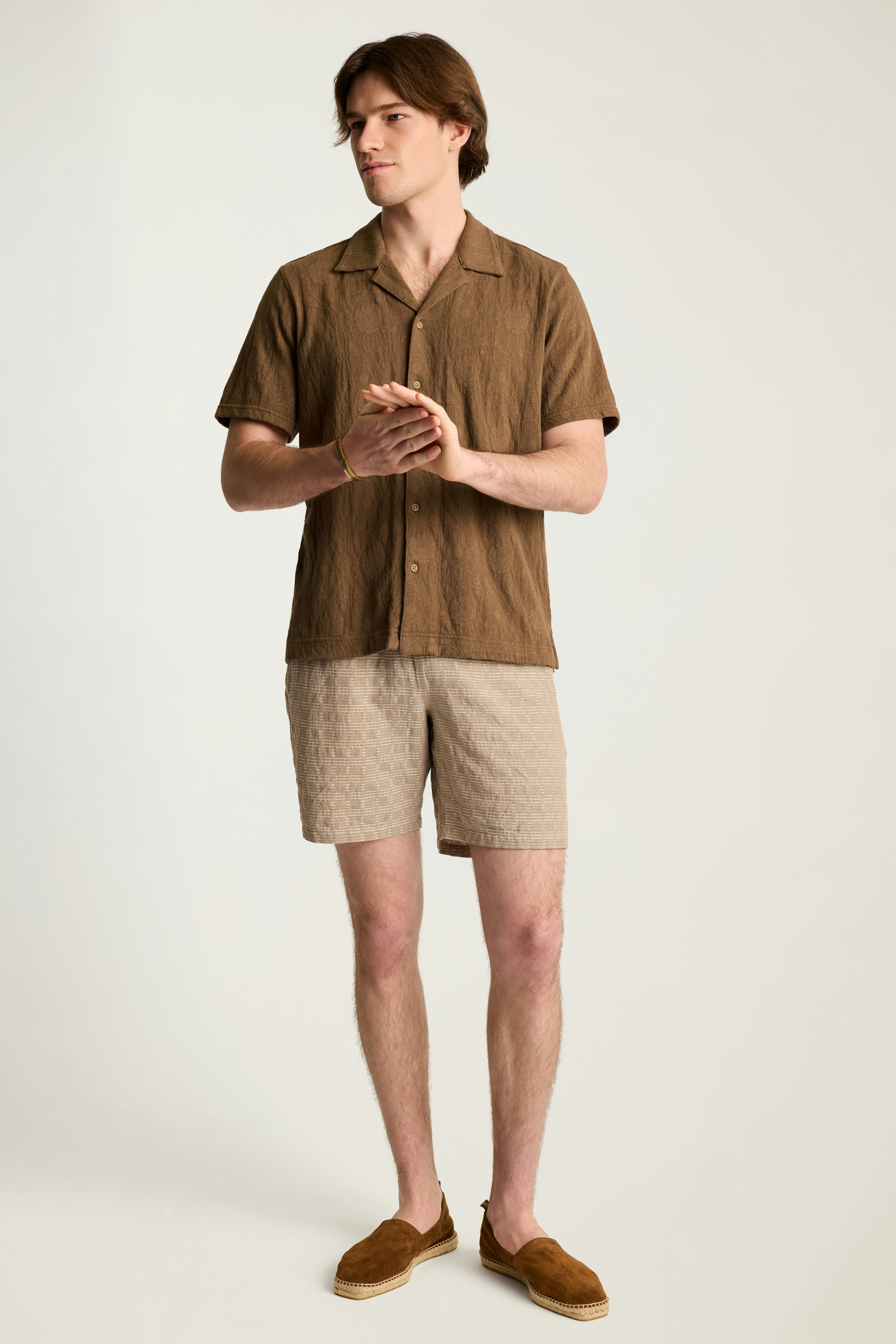 Resort Jacquard Cabana Shirt espresso brown