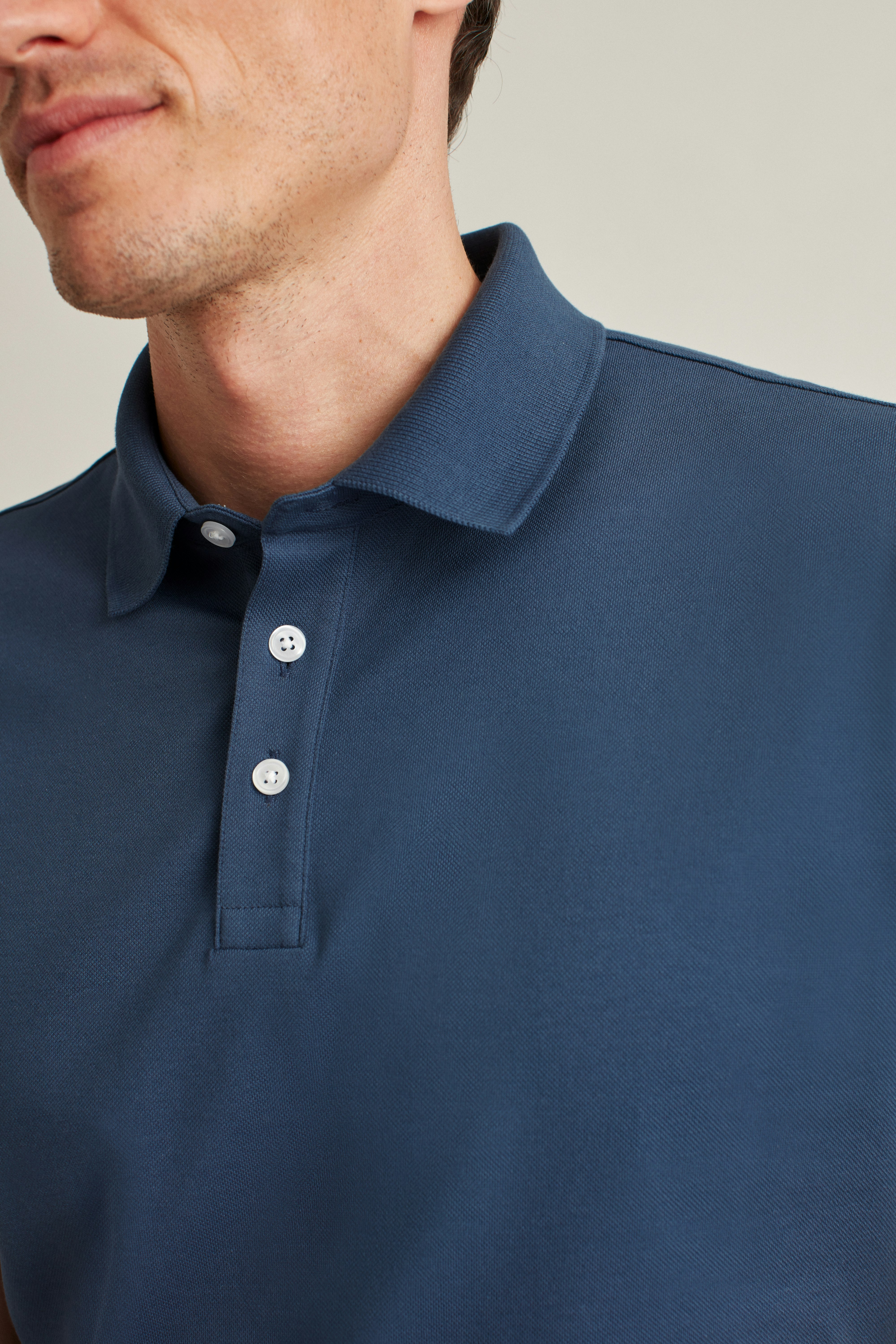 Stretch Pique Polo bright navy