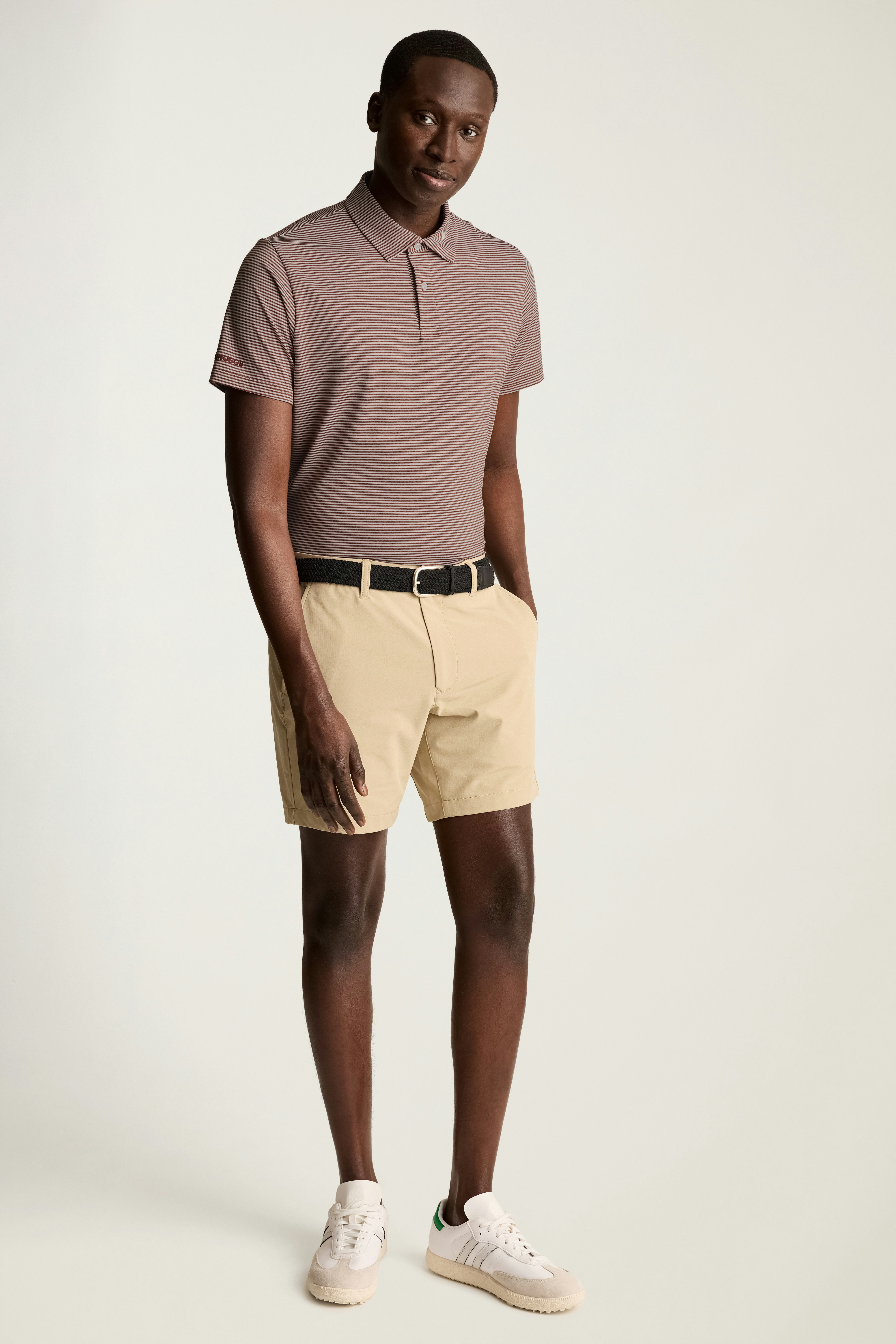 Performance Golf Polo rust stripe