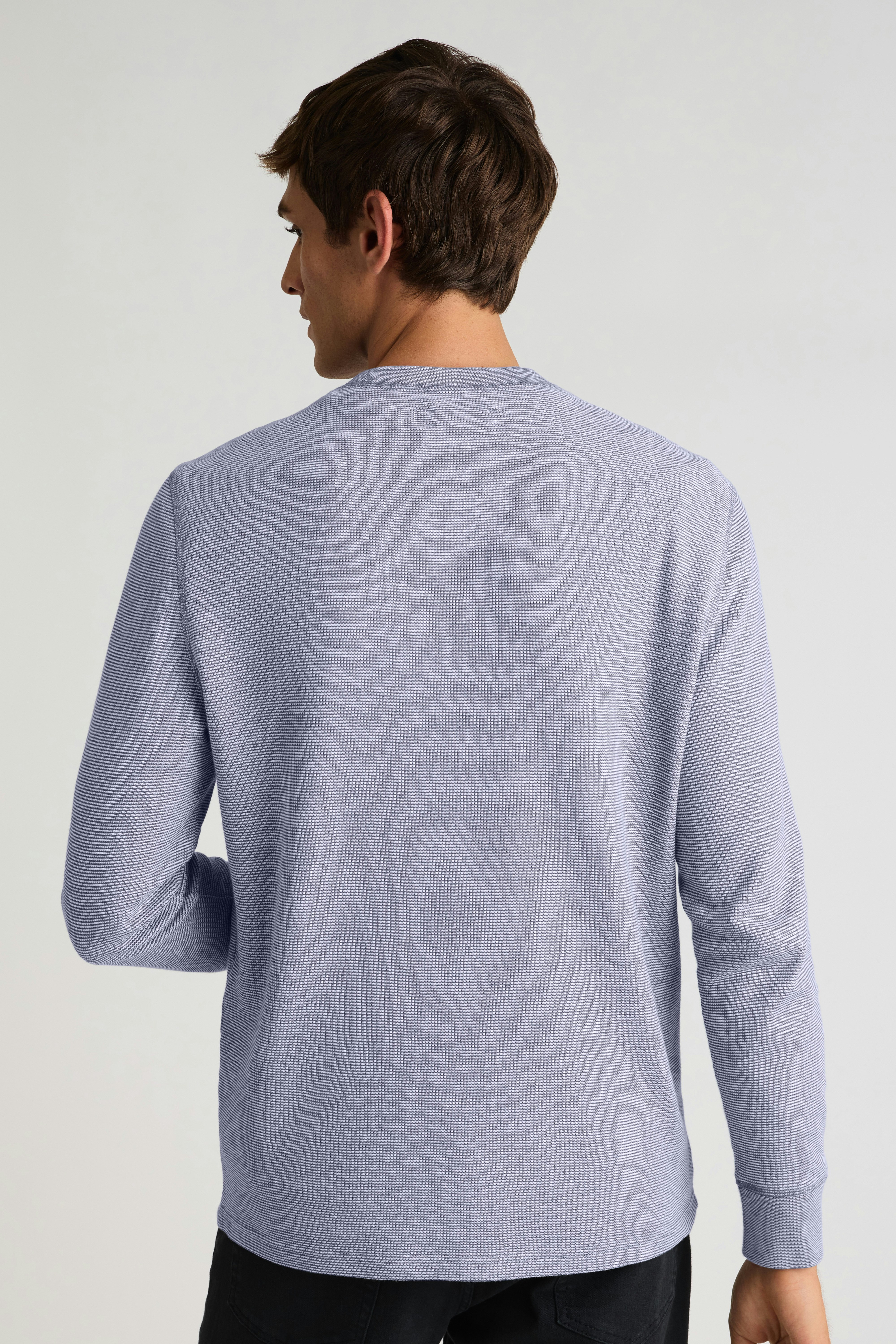 Waffle Crew navy blue feeder stripe