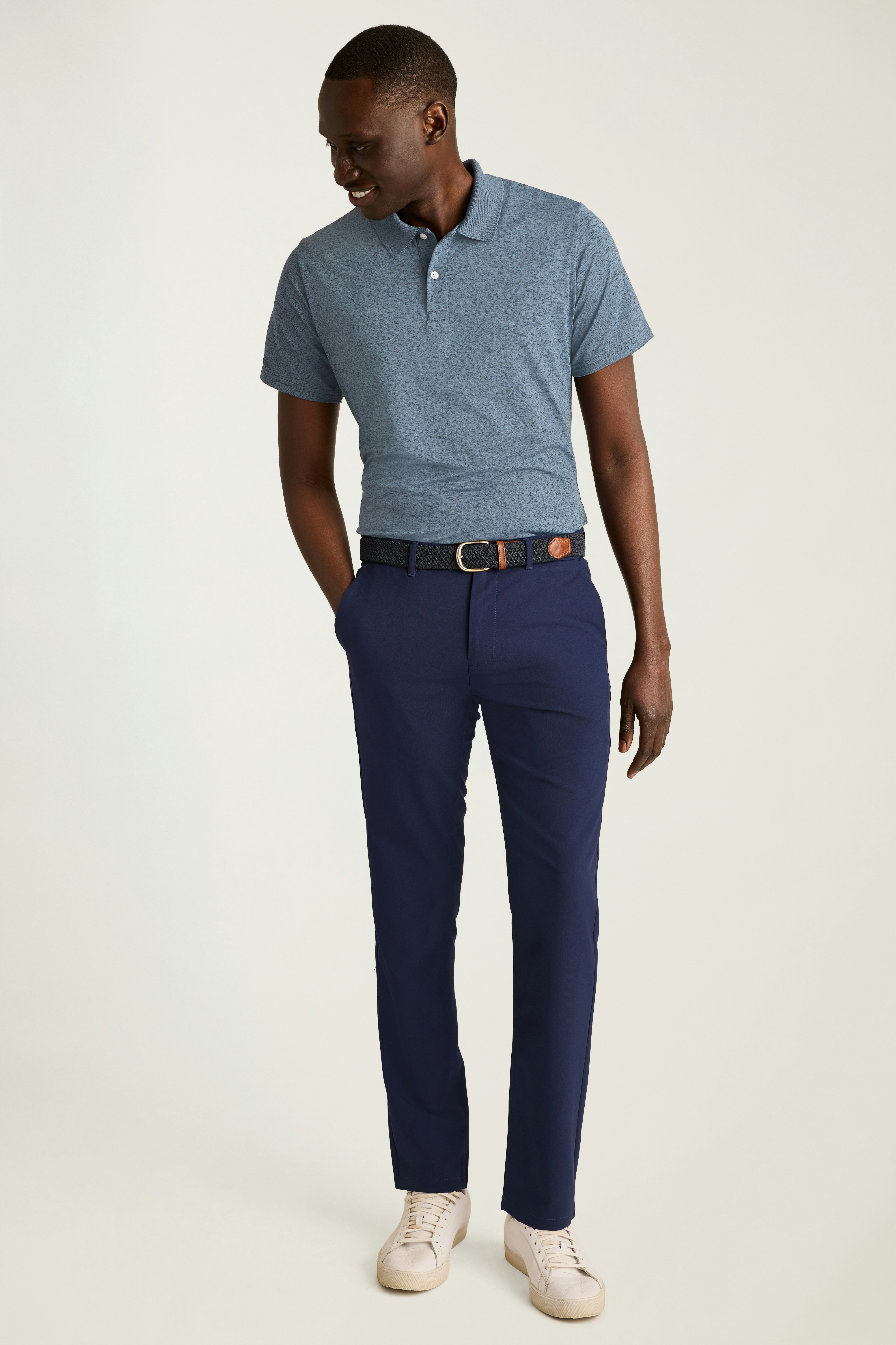 Performance Golf Polo heather denim blue