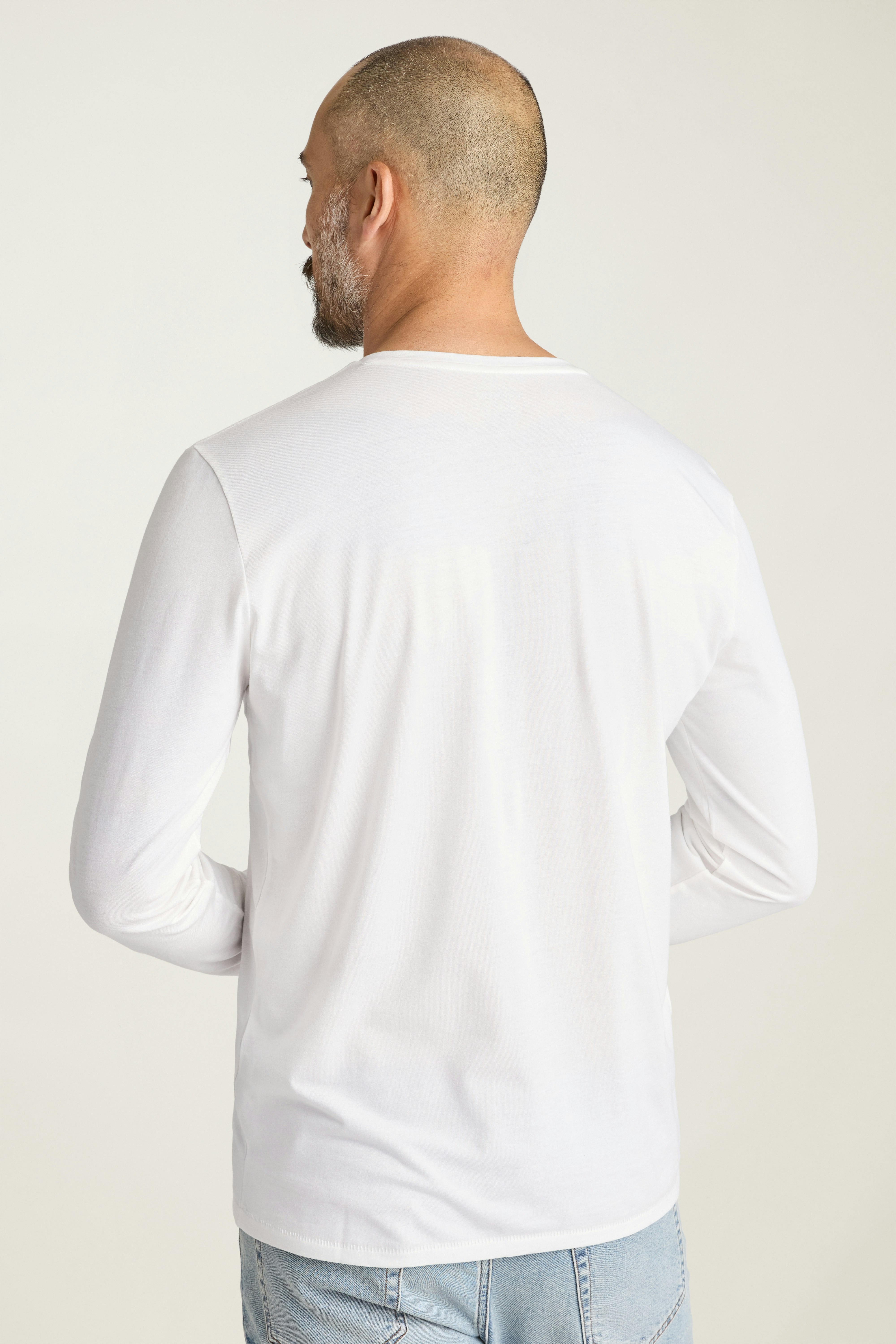 Pima Performance Long Sleeve Henley white