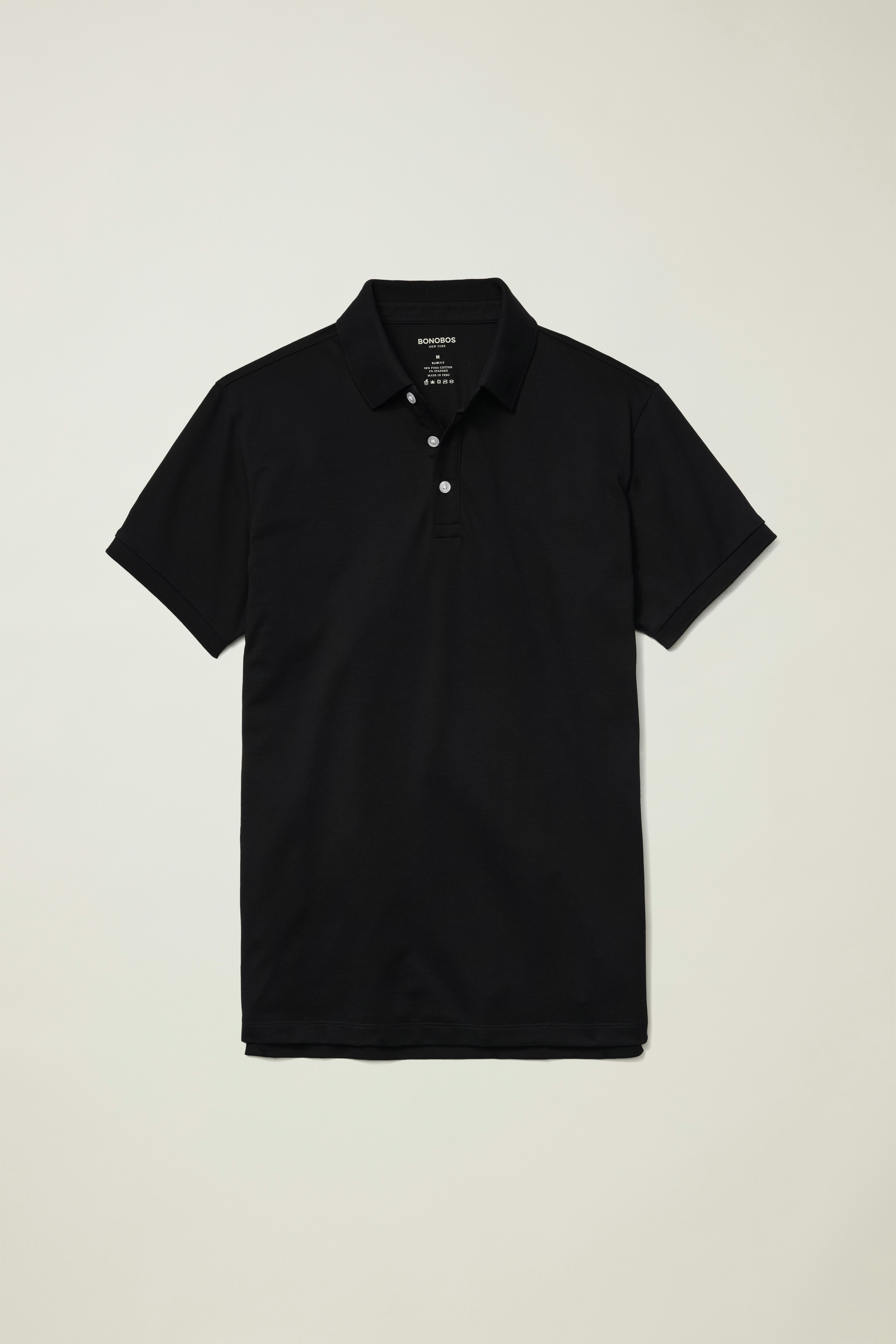 Stretch Pique Polo black
