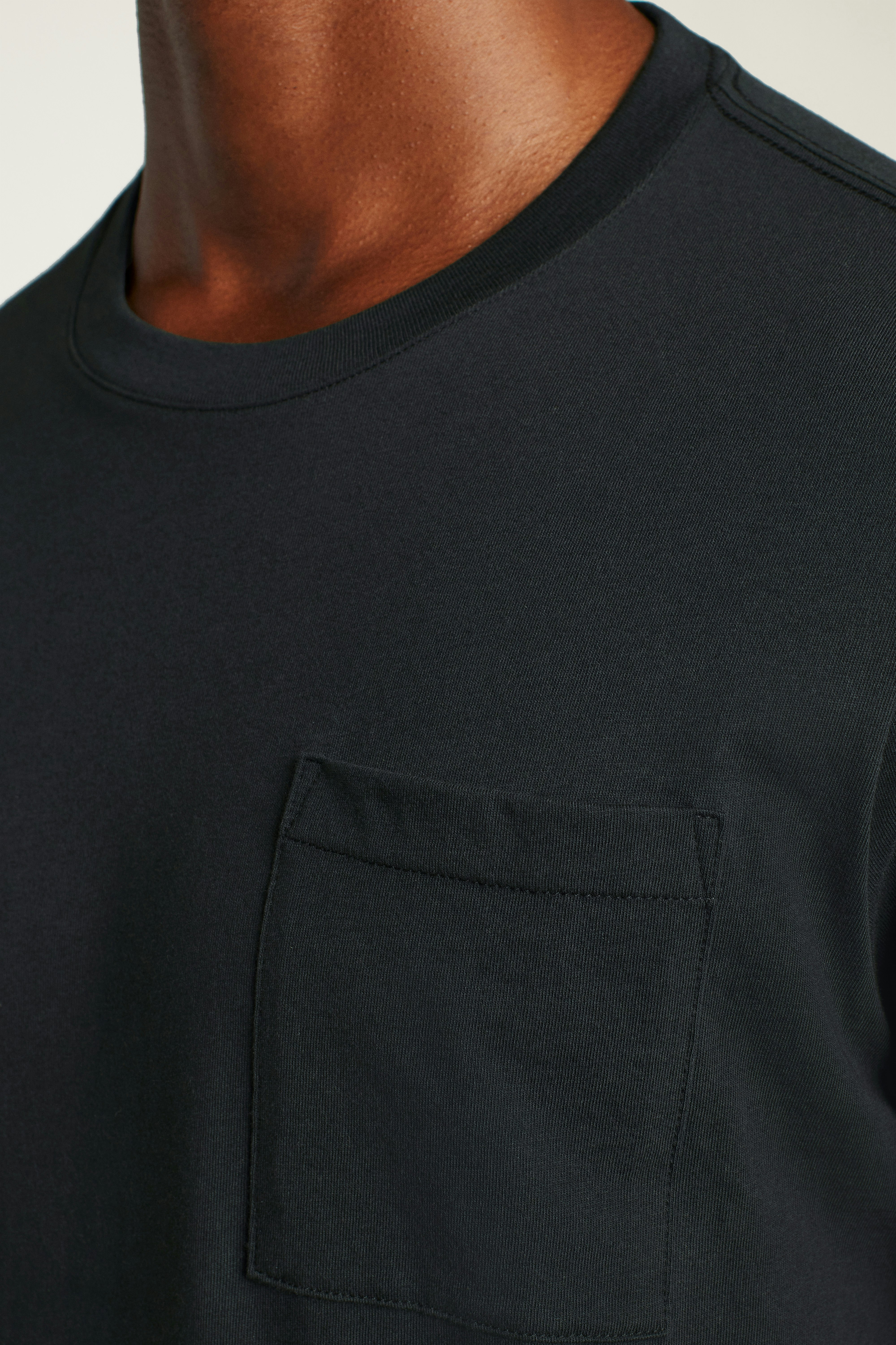 Forever Soft Cotton Pocket Tee black