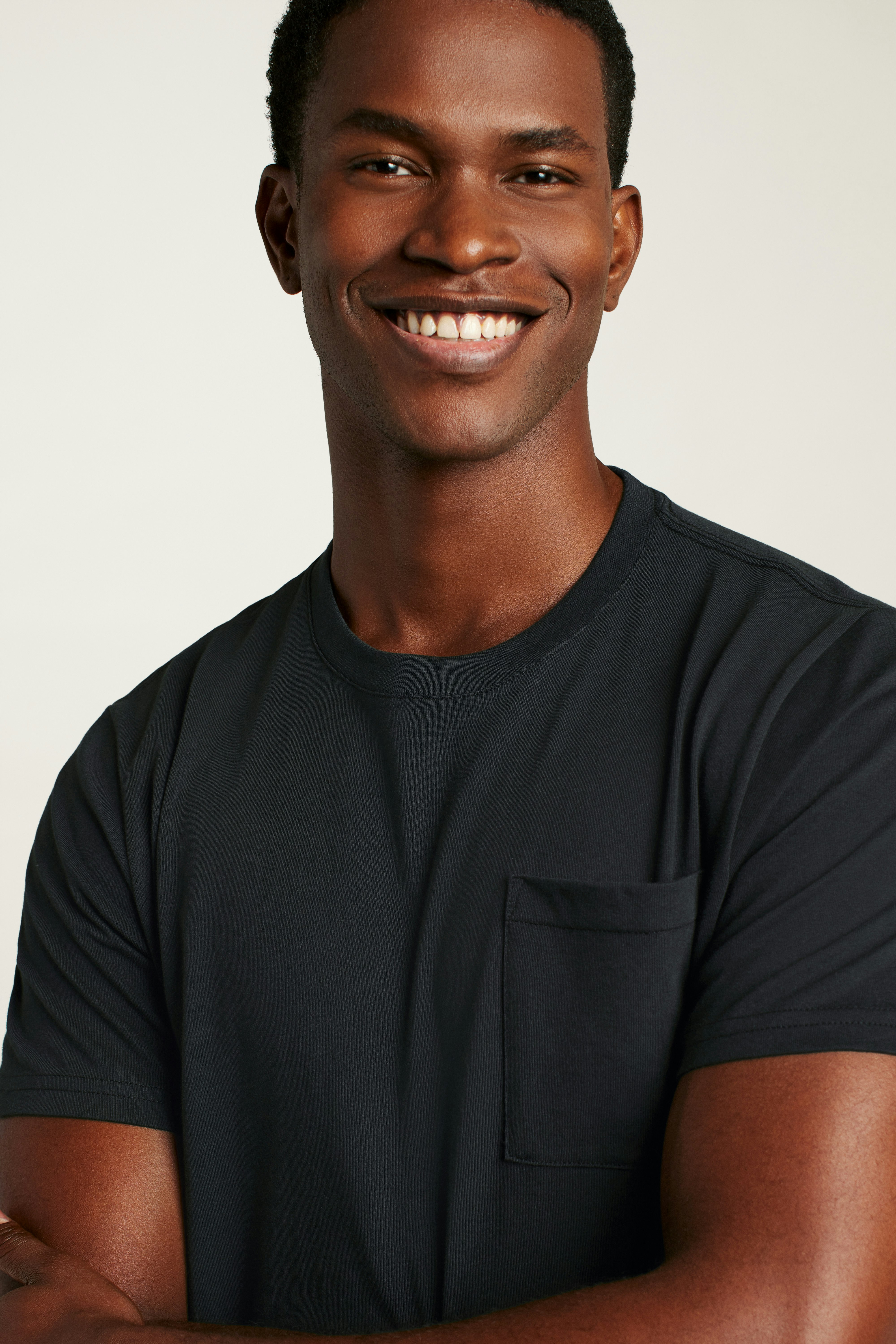 Forever Soft Cotton Pocket Tee black