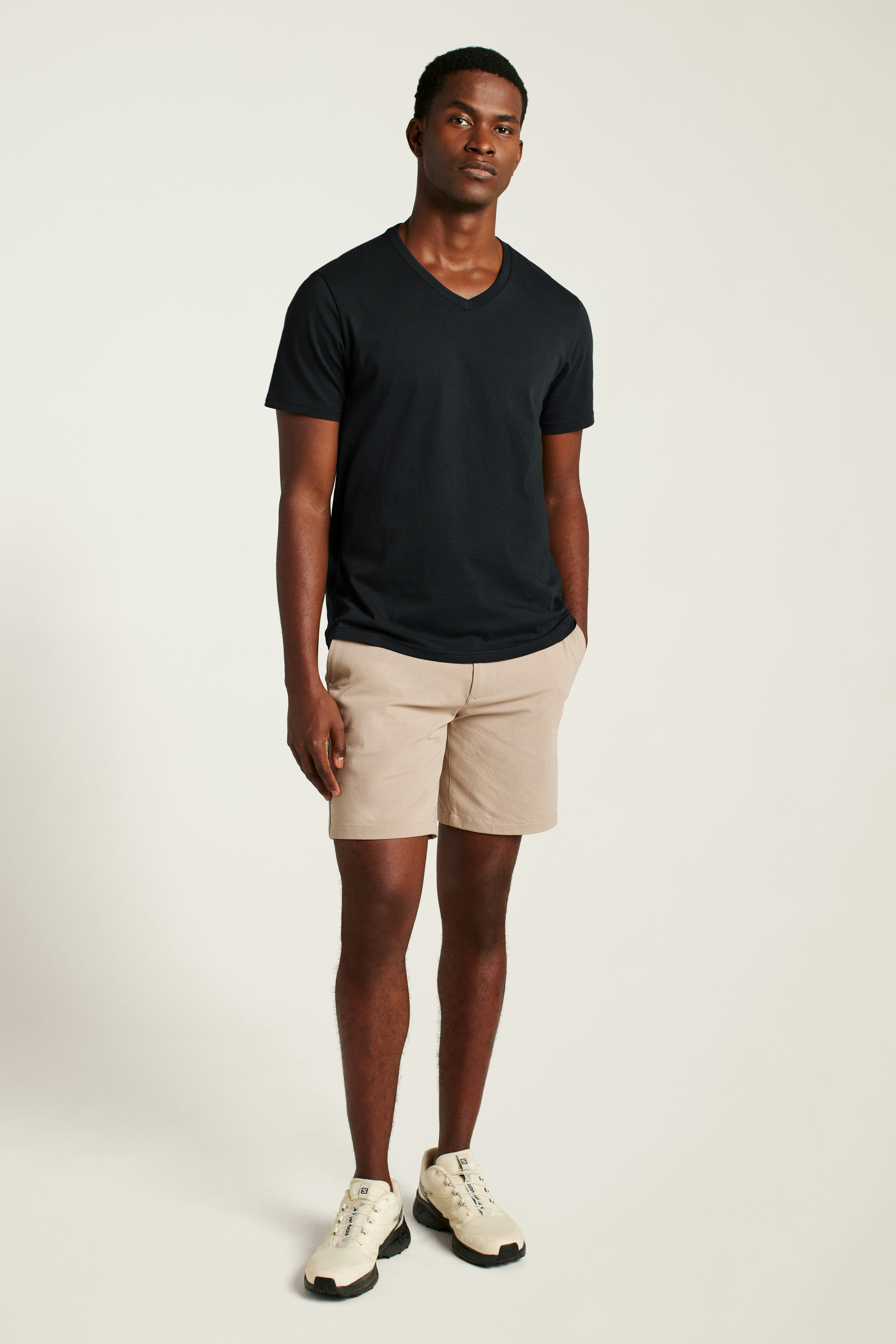 Forever Soft Cotton  V-Neck Tee black