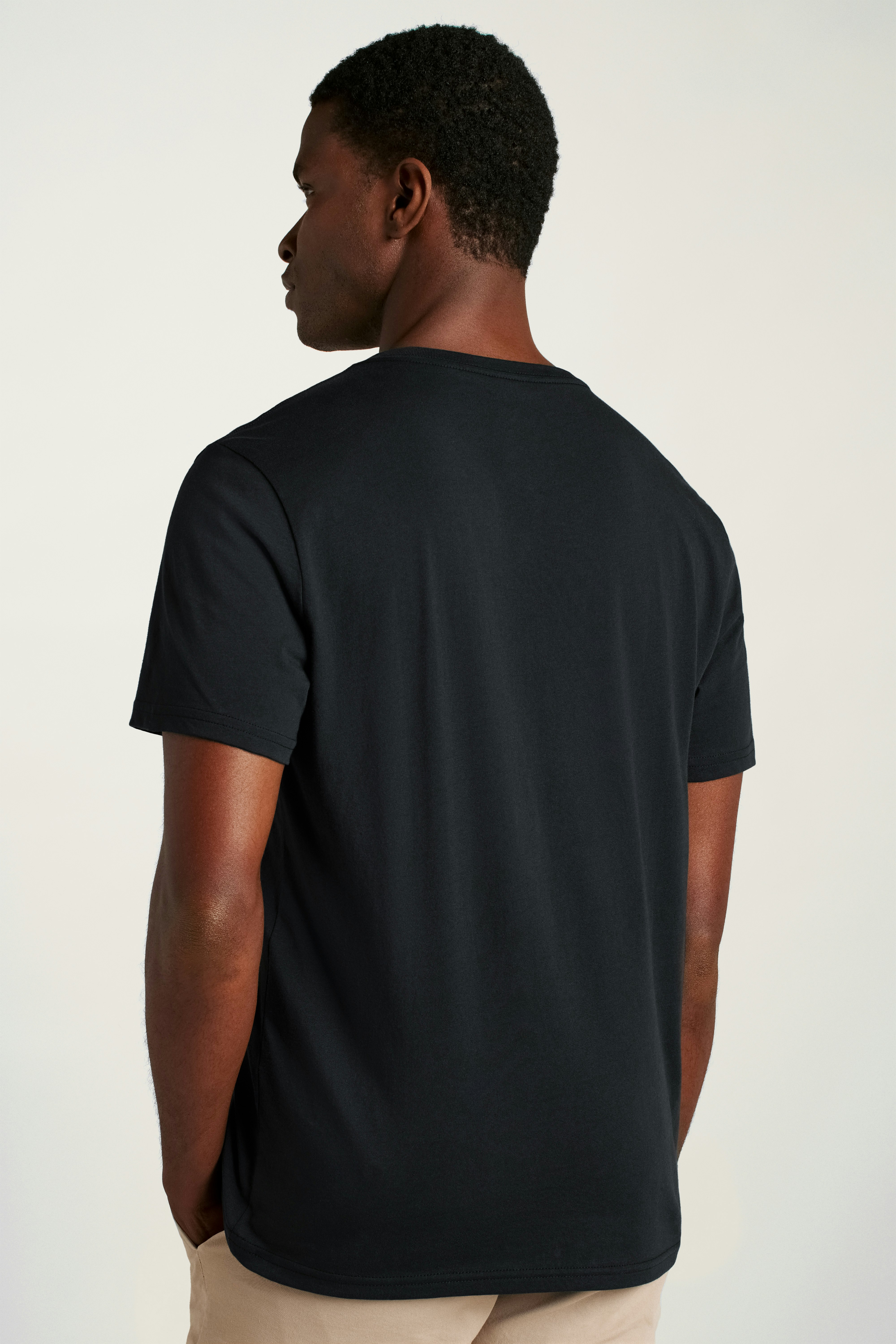 Forever Soft Cotton  V-Neck Tee black