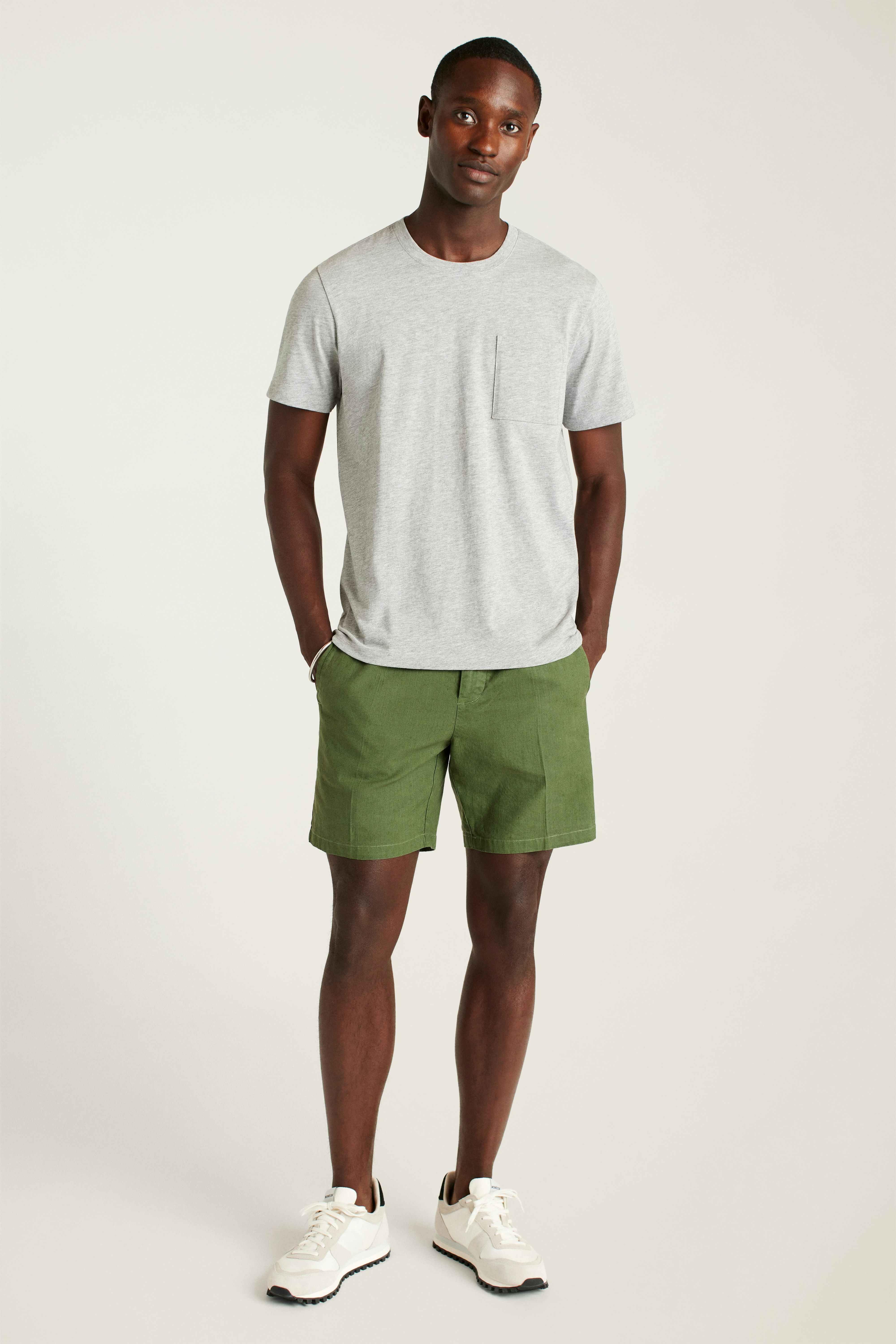 Forever Soft Cotton Pocket Tee heather grey