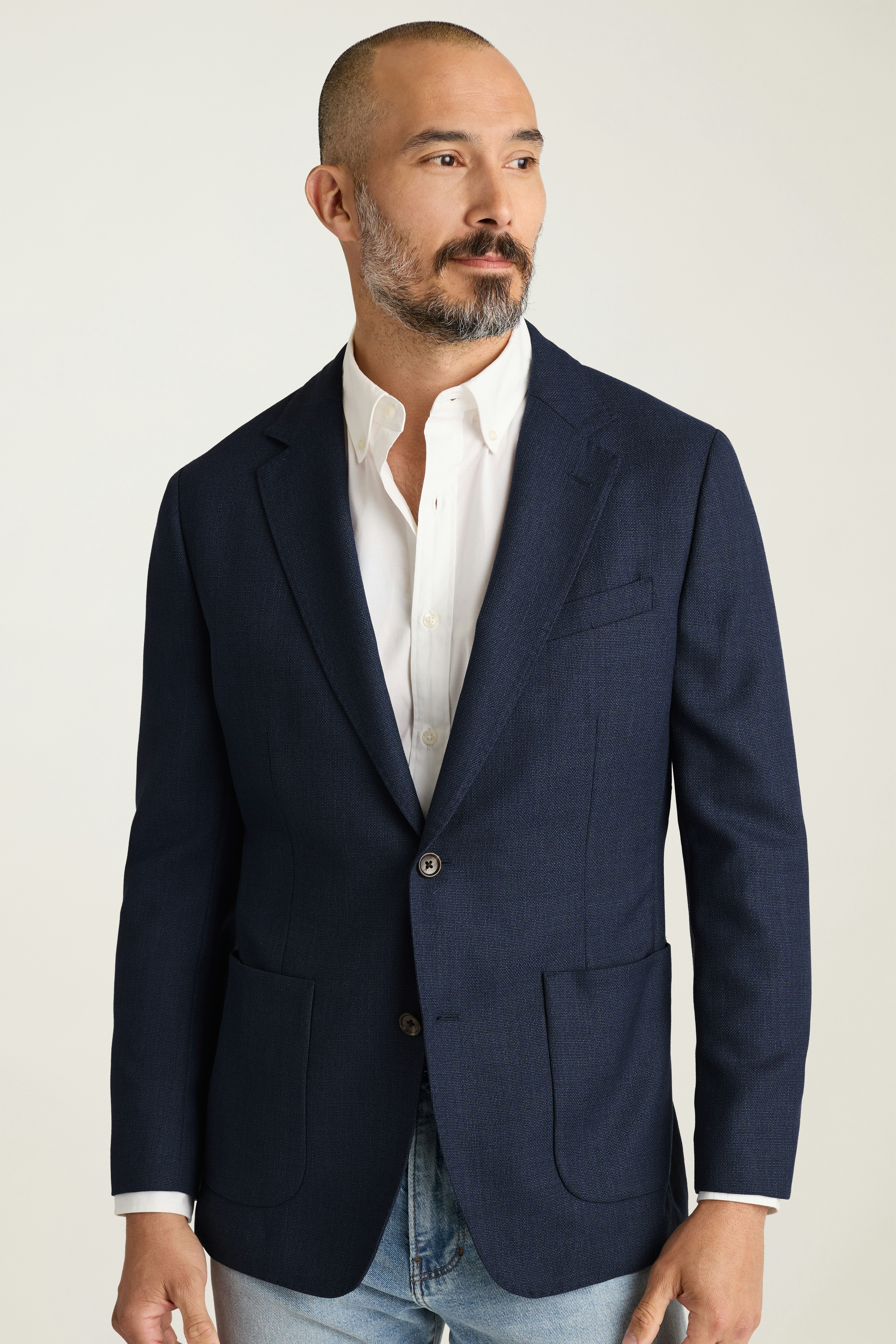 Jetsetter Unconstructed Italian Wool Blazer bright navy