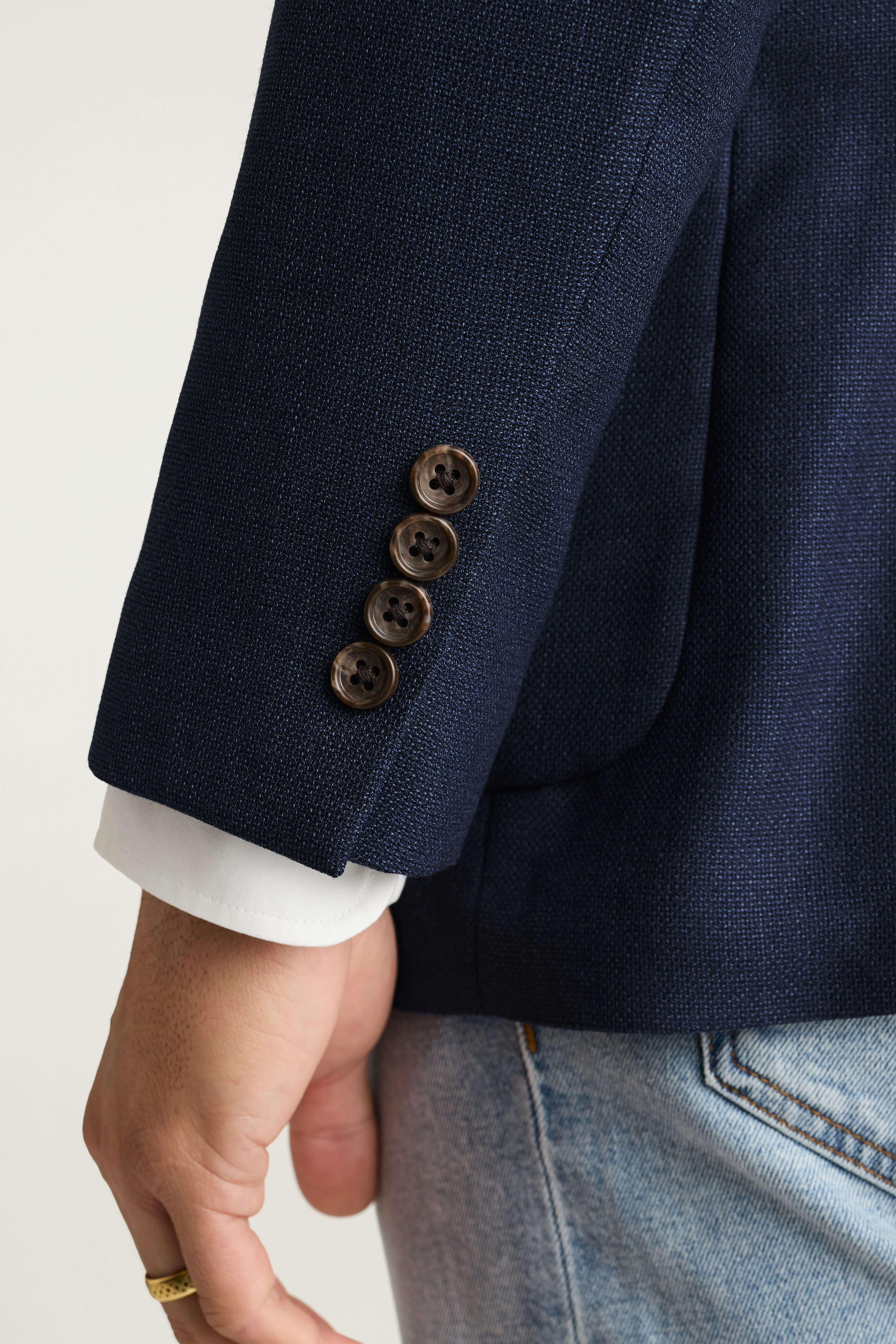 Jetsetter Unconstructed Italian Wool Blazer bright navy