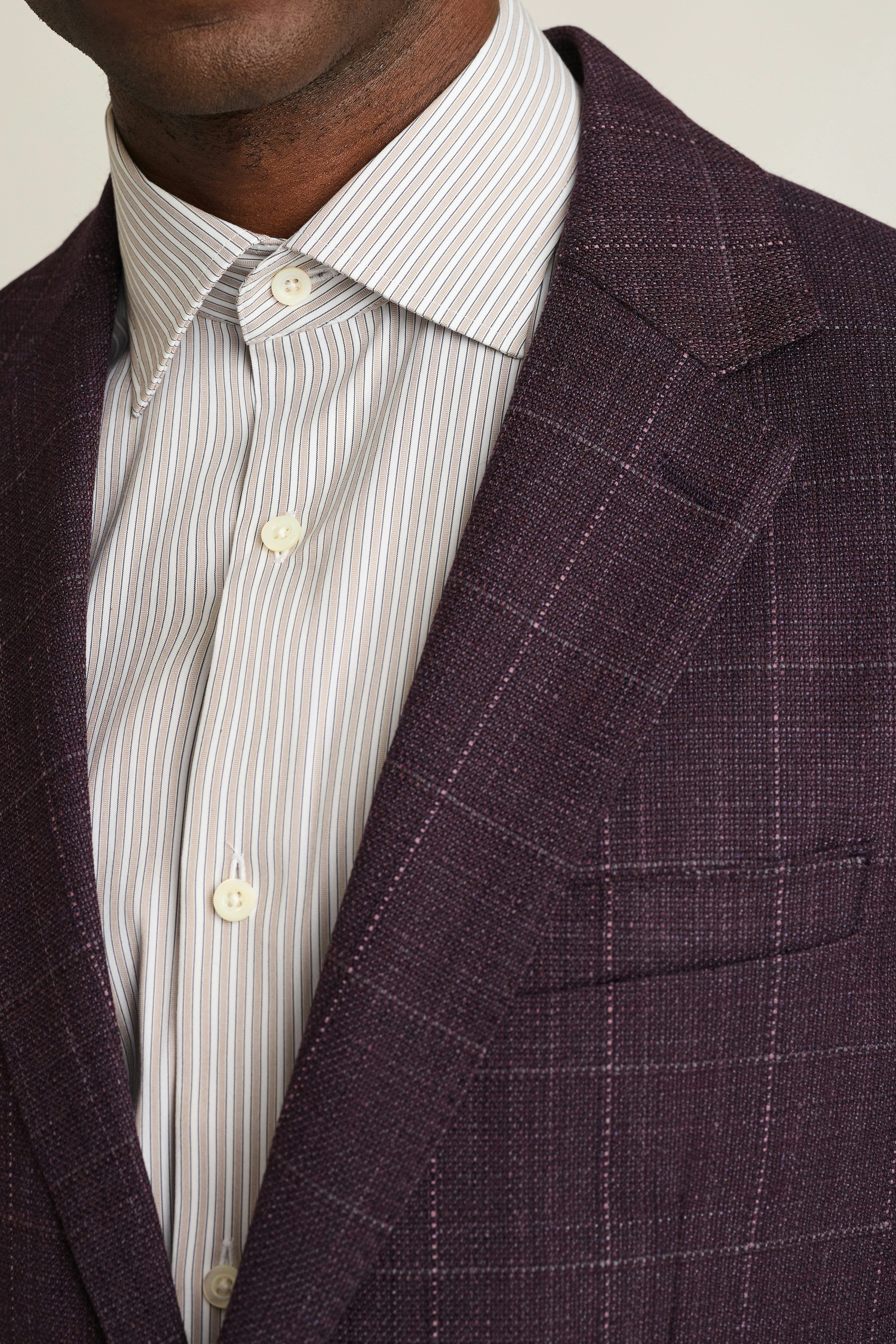 Jetsetter Unconstructed Blazer plum windowpane