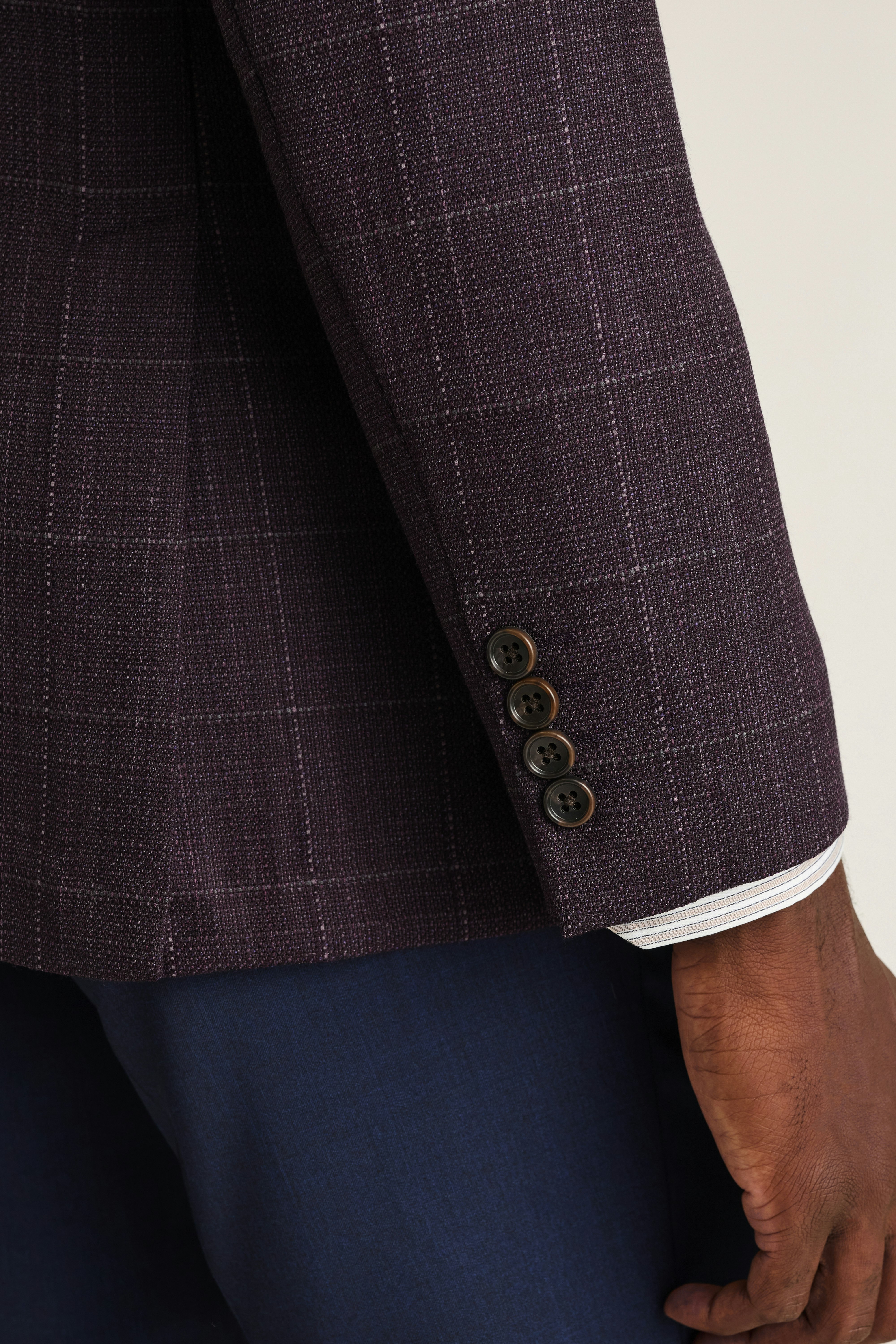 Jetsetter Unconstructed Blazer plum windowpane