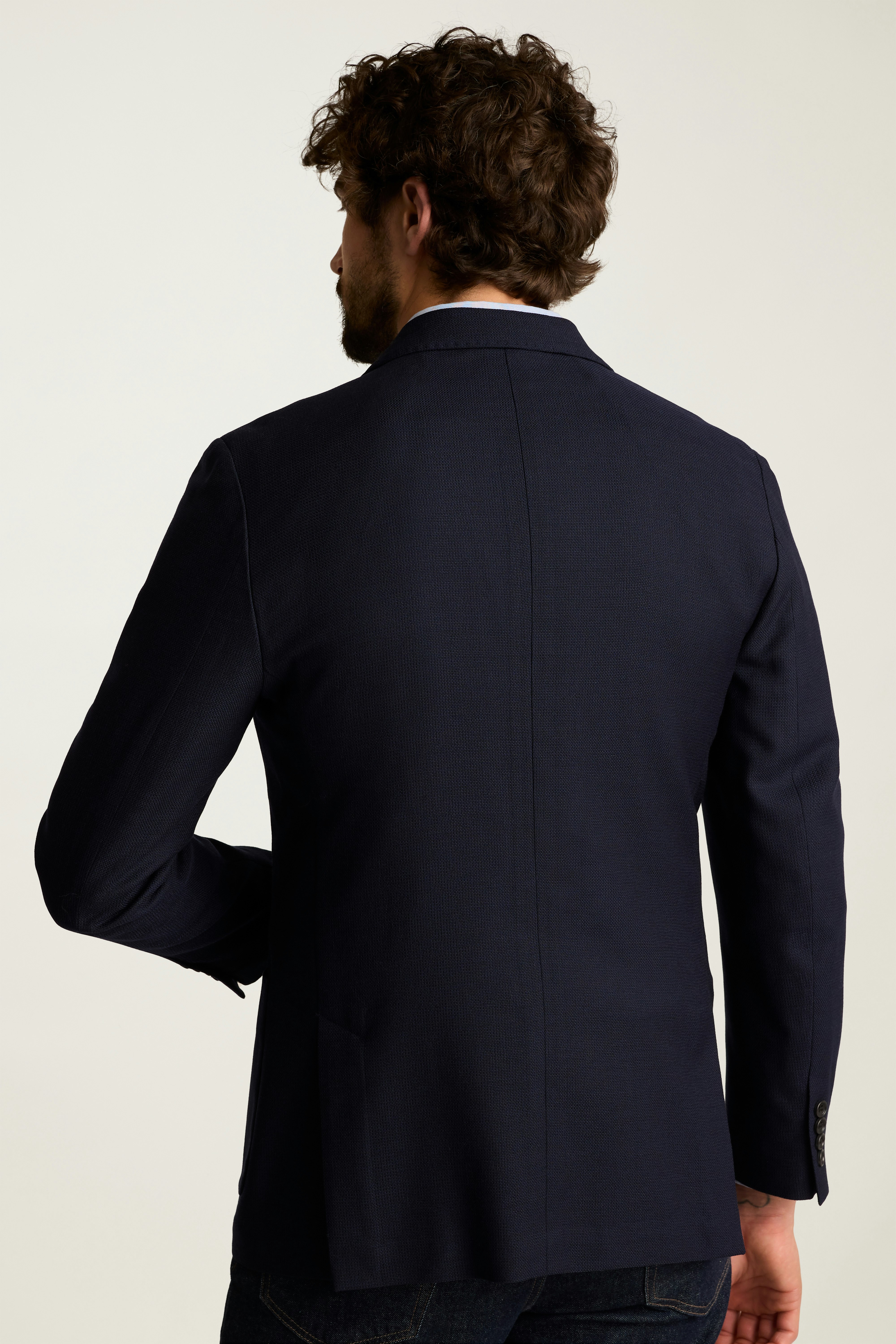 Jetsetter Unconstructed Italian Wool Blazer navy