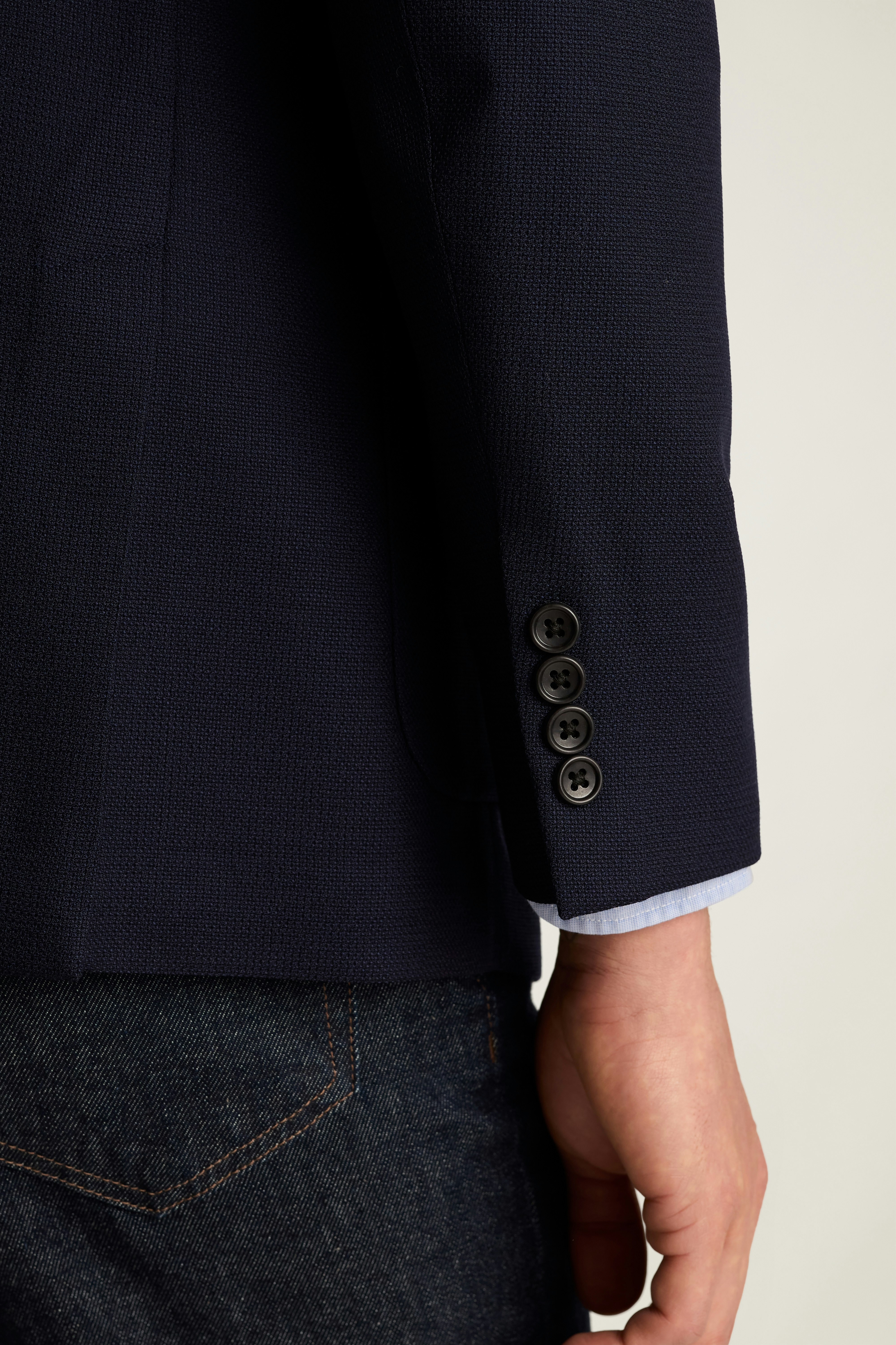 Jetsetter Unconstructed Italian Wool Blazer navy