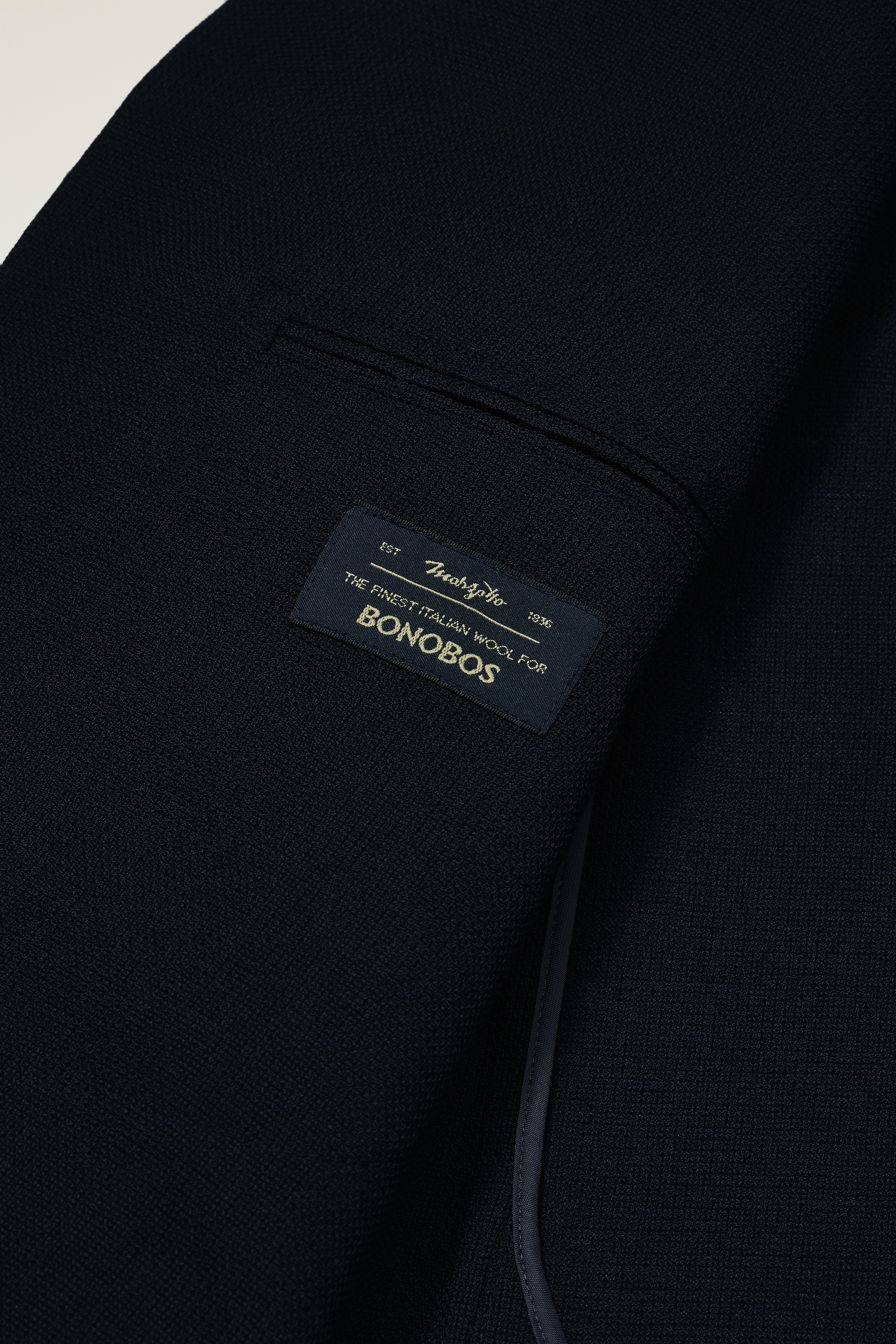 Jetsetter Unconstructed Italian Wool Blazer navy