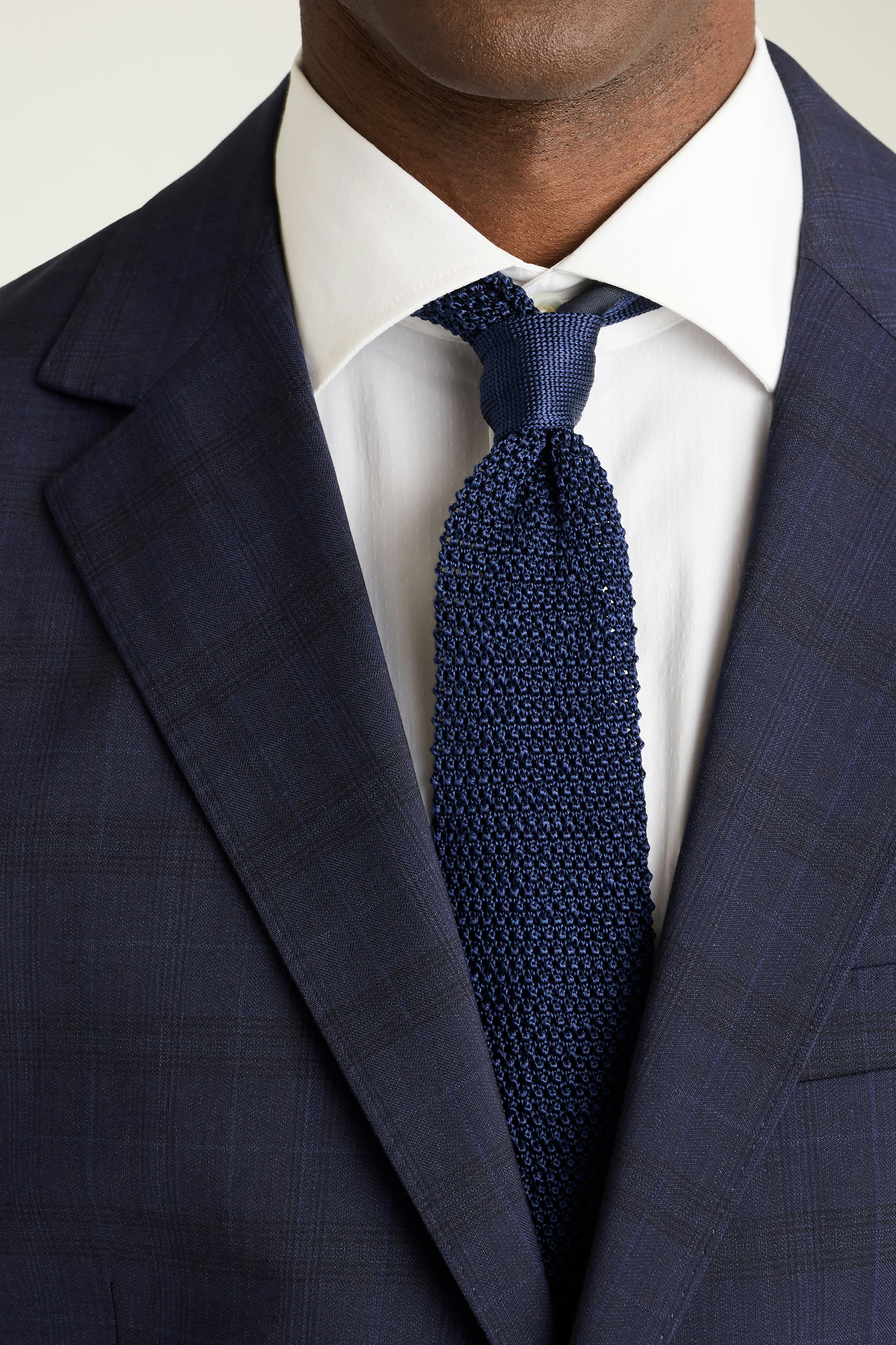 Jetsetter Italian Wool Blazer dark navy blue glen plaid