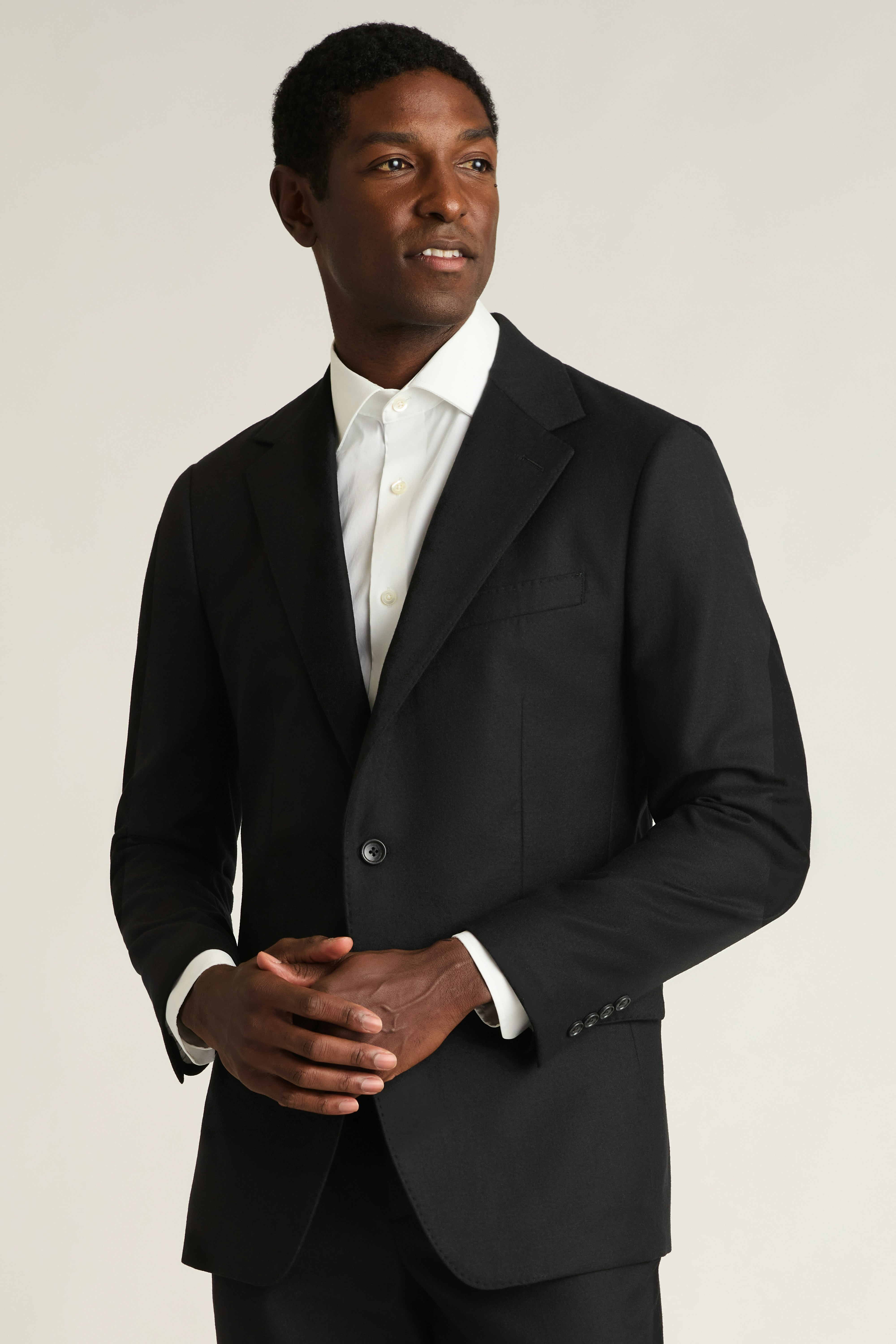 Jetsetter Italian Brushed Wool Blazer black