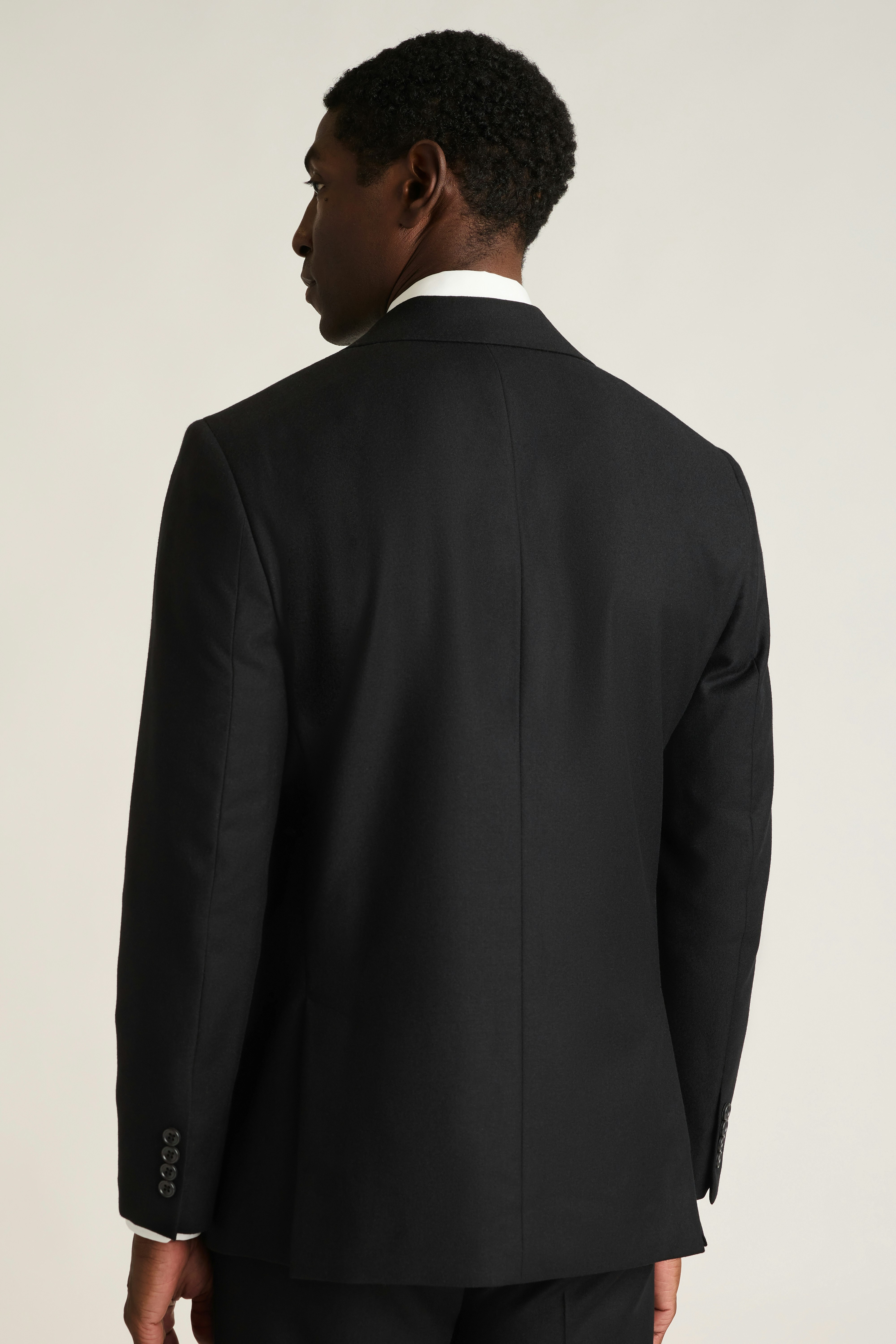 Jetsetter Italian Brushed Wool Blazer black