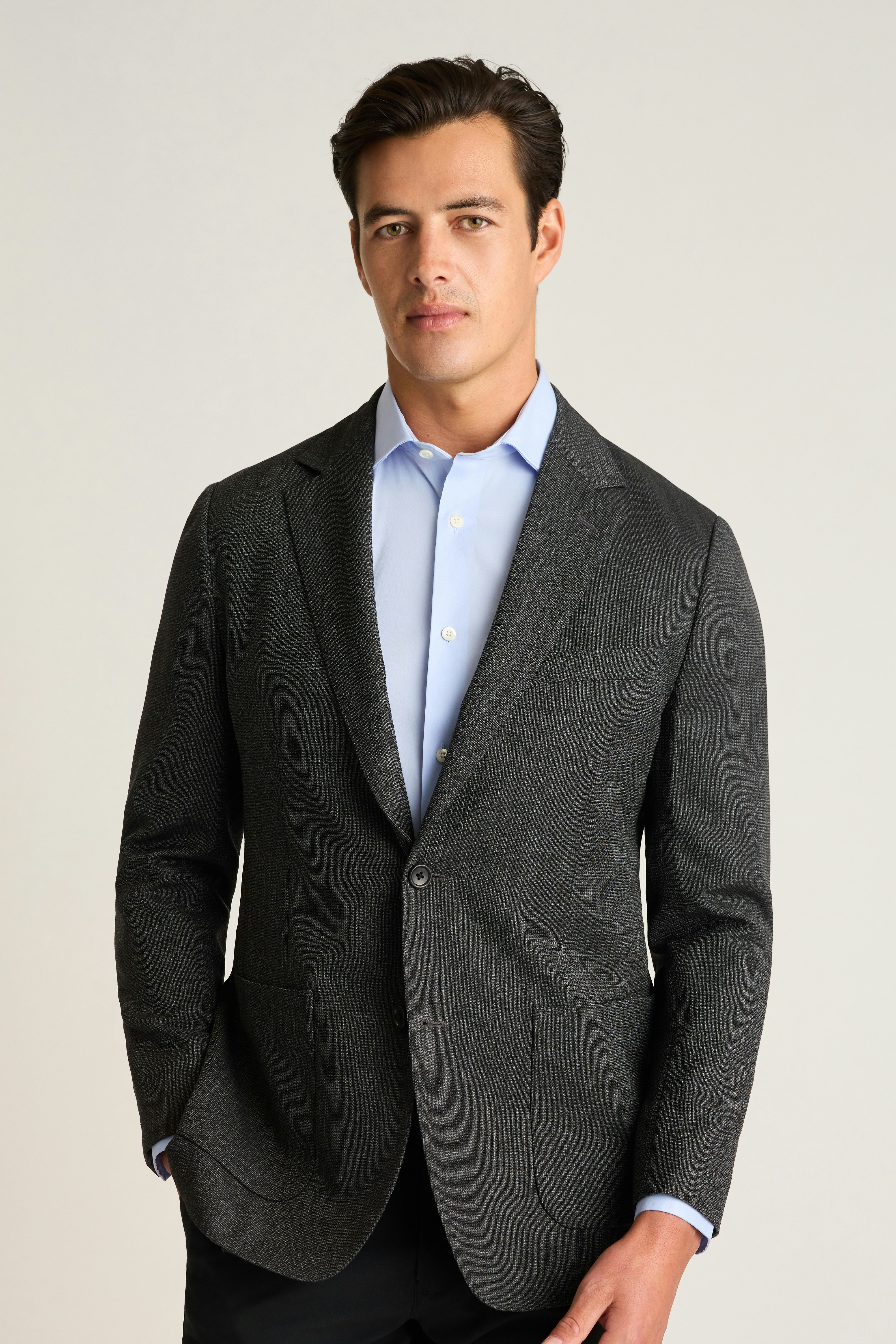 Jetsetter Unconstructed Italian Wool Blazer charcoal 3 Jetsetter Unconstructed Italian Wool Blazer charcoal