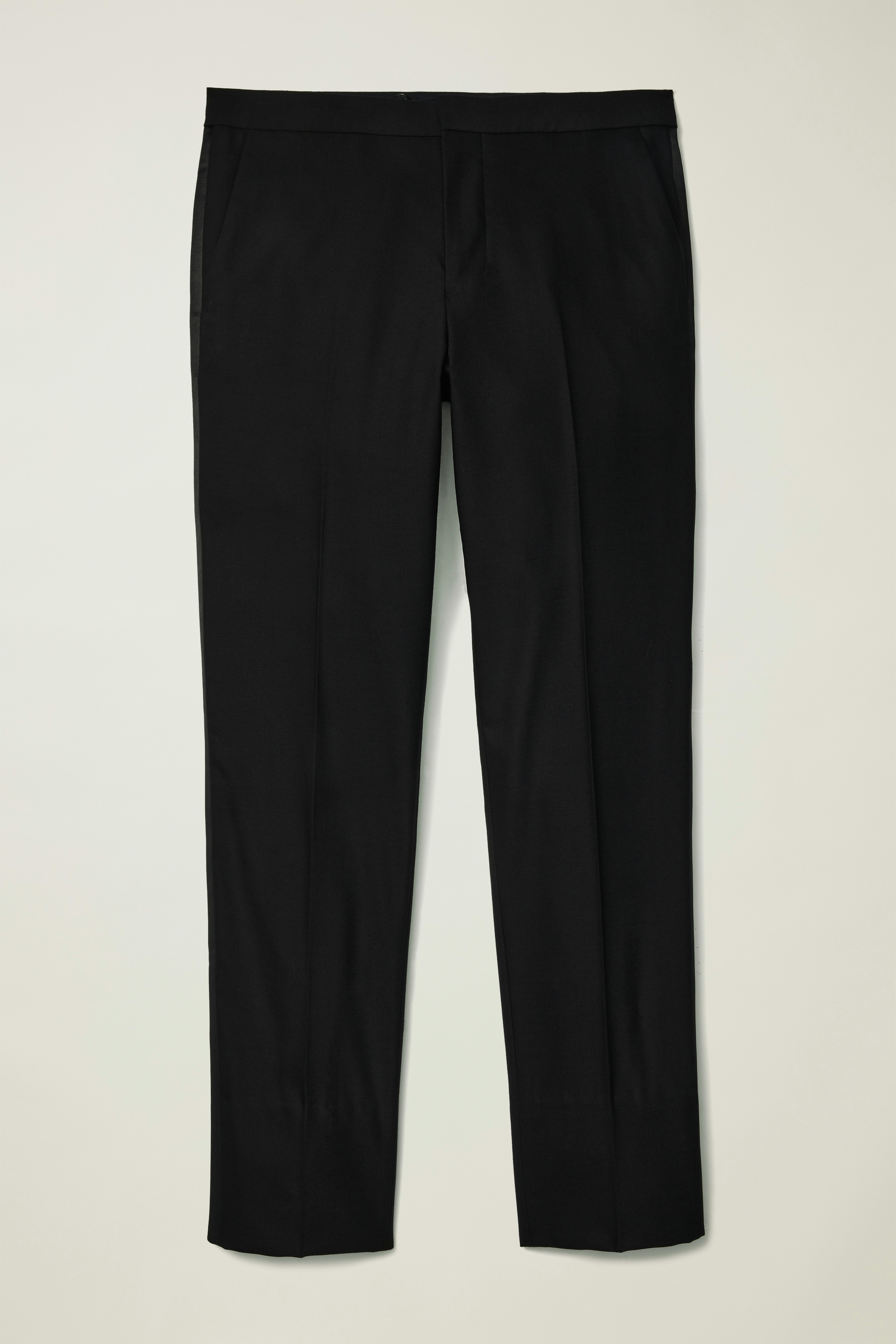 Empire Stretch Italian Wool Tuxedo Pant black