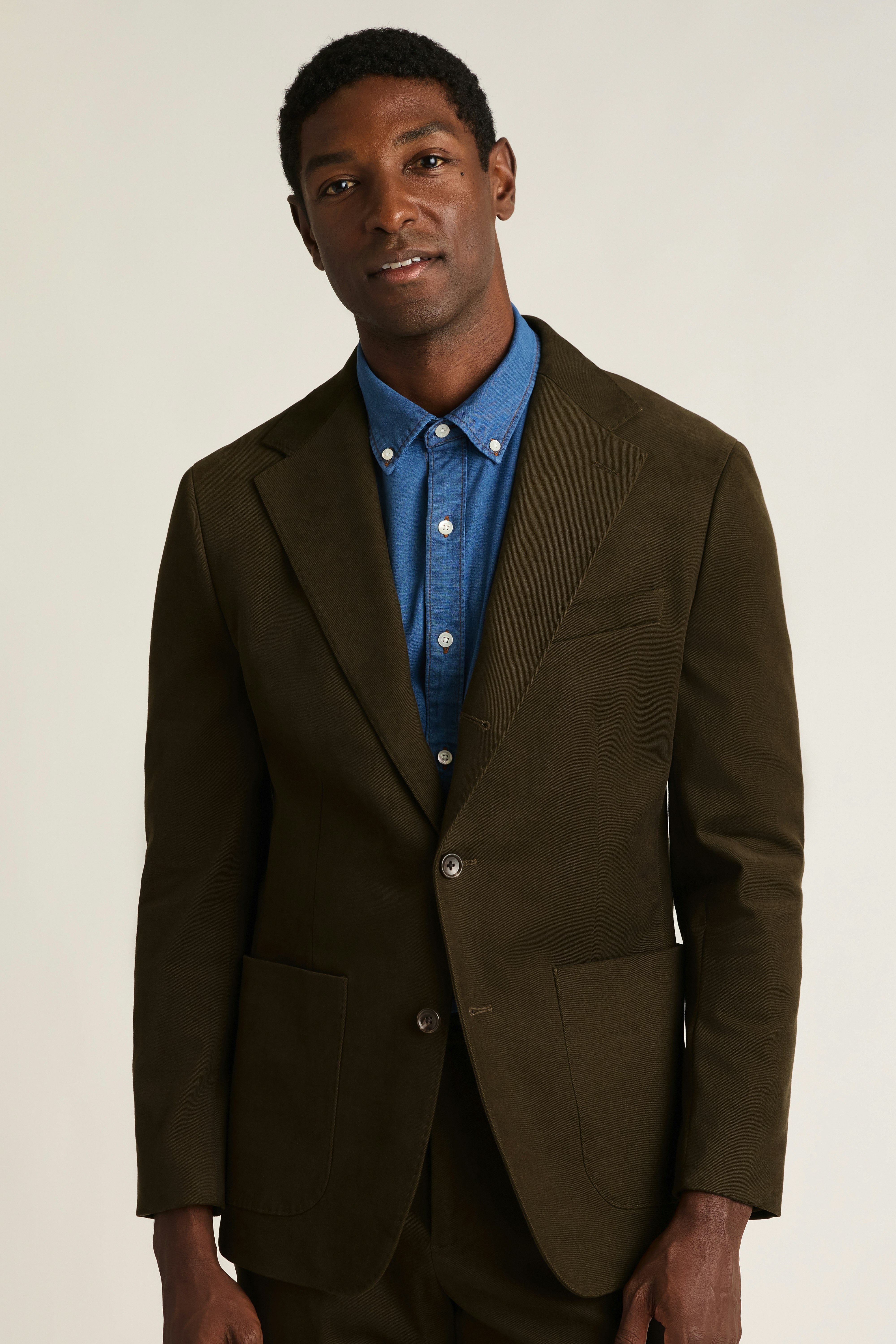 Jetsetter Italian Brushed Cotton Blazer olive green 3 Jetsetter Italian Brushed Cotton Blazer olive green