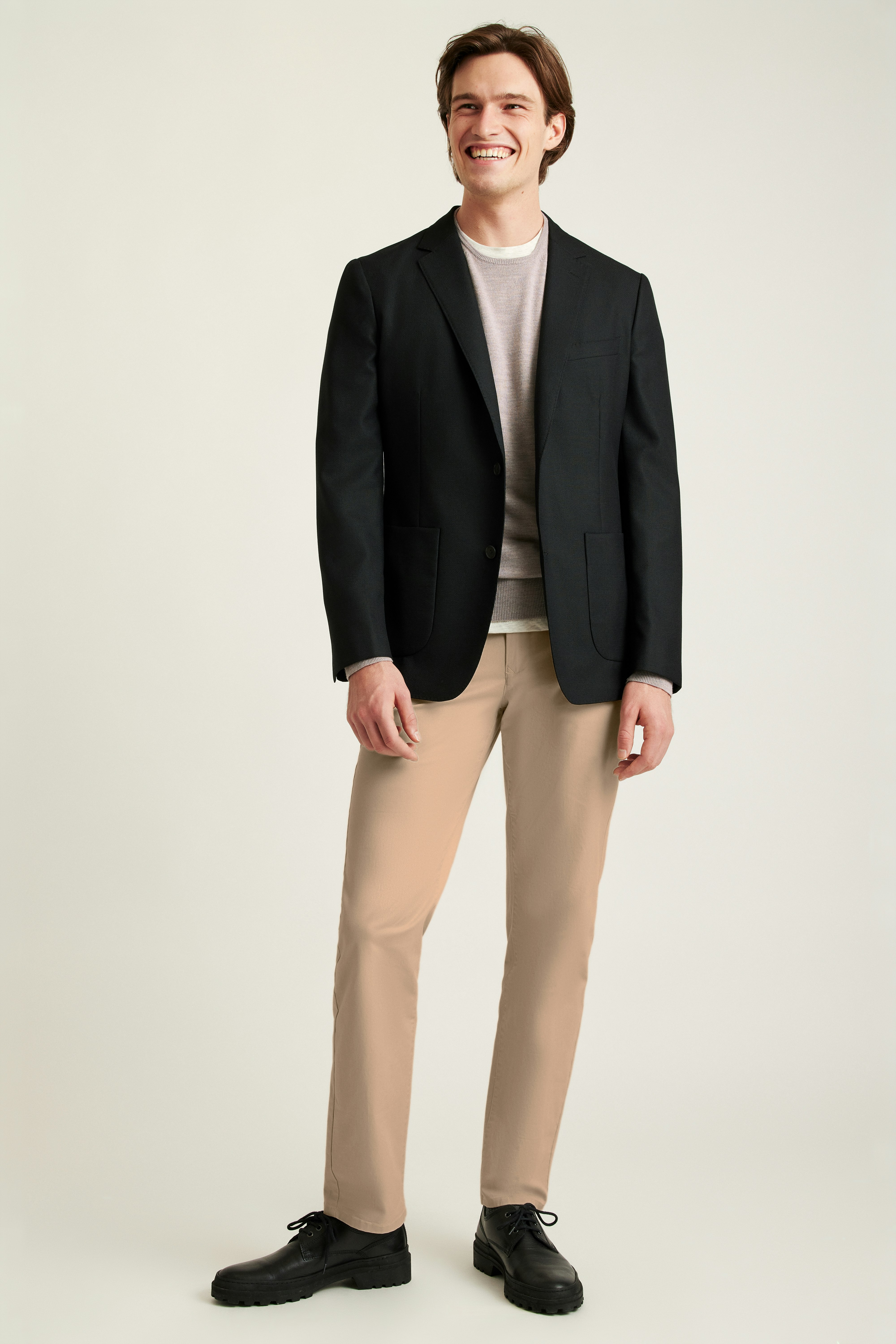 Jetsetter Unconstructed Italian Wool Blazer black