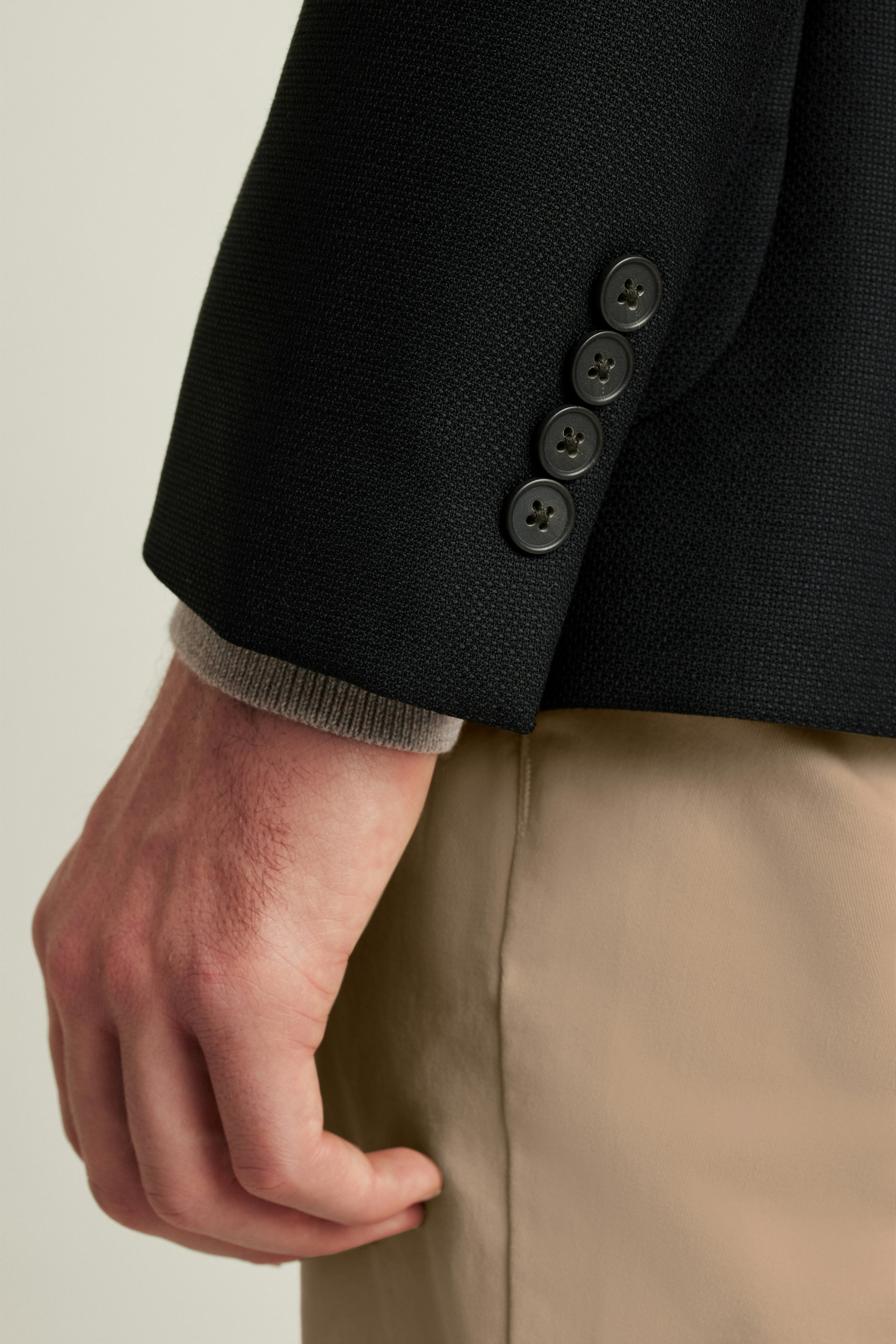 Jetsetter Unconstructed Italian Wool Blazer black