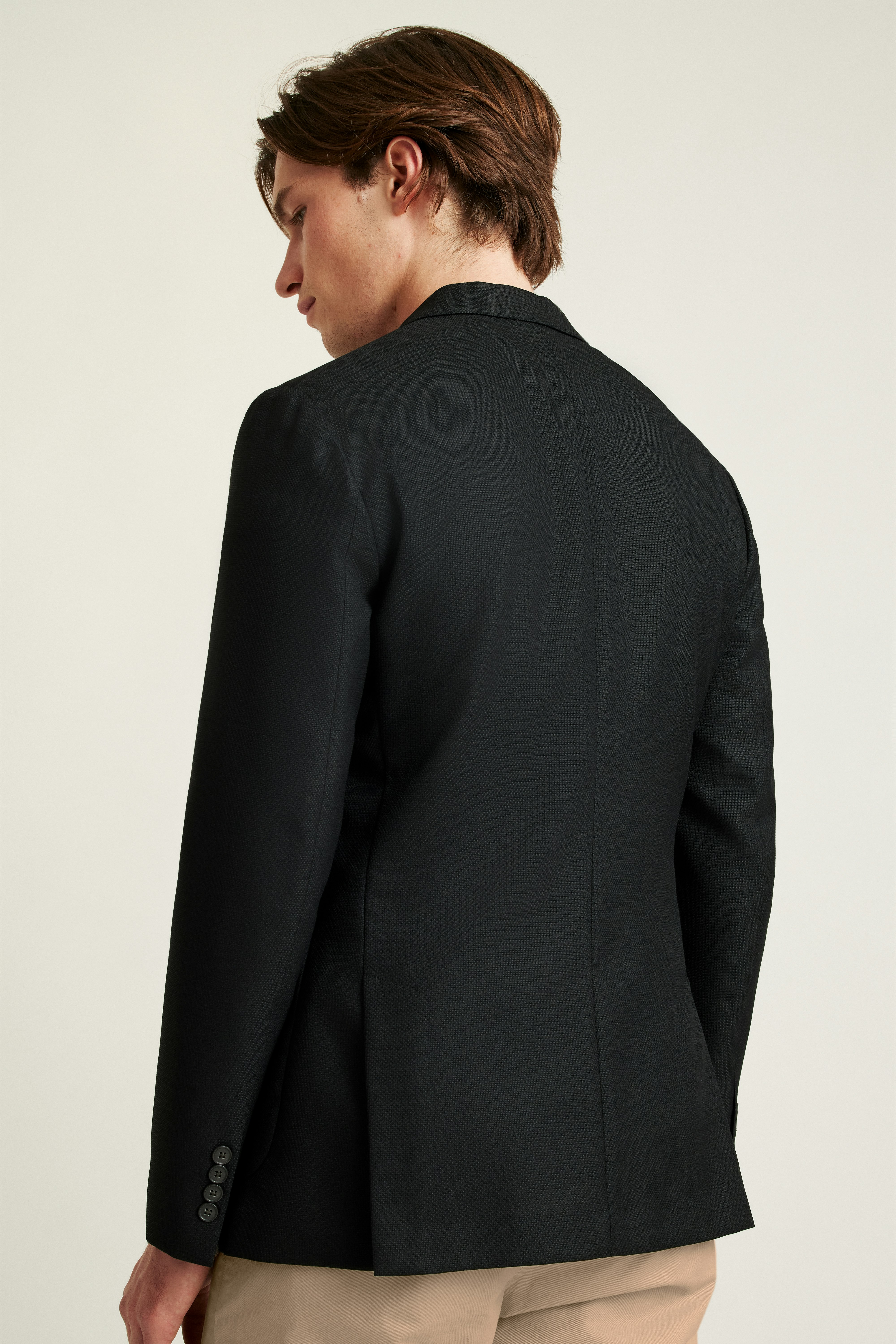 Jetsetter Unconstructed Italian Wool Blazer black