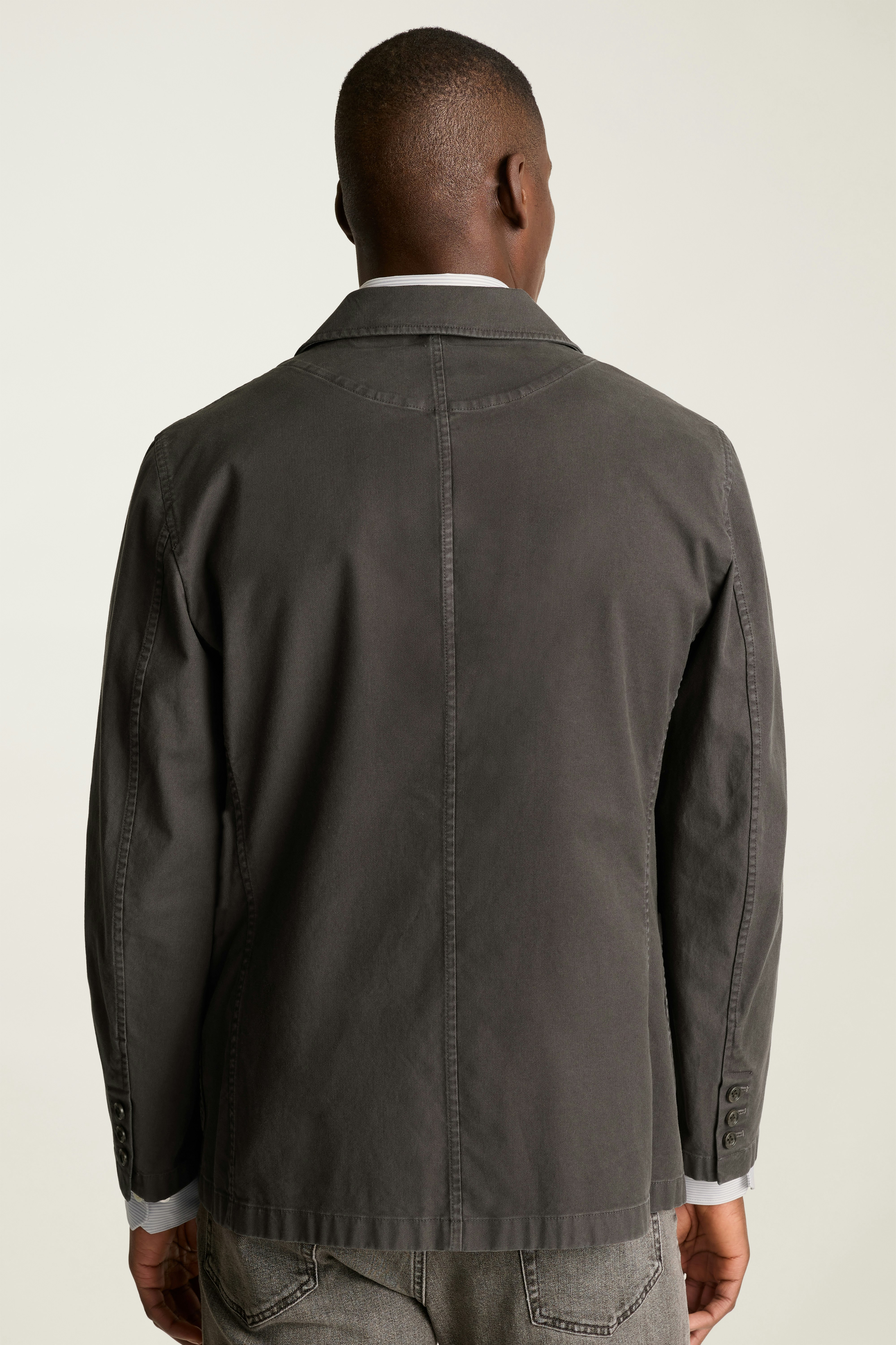 Jetsetter Washed Cotton Blazer washed black