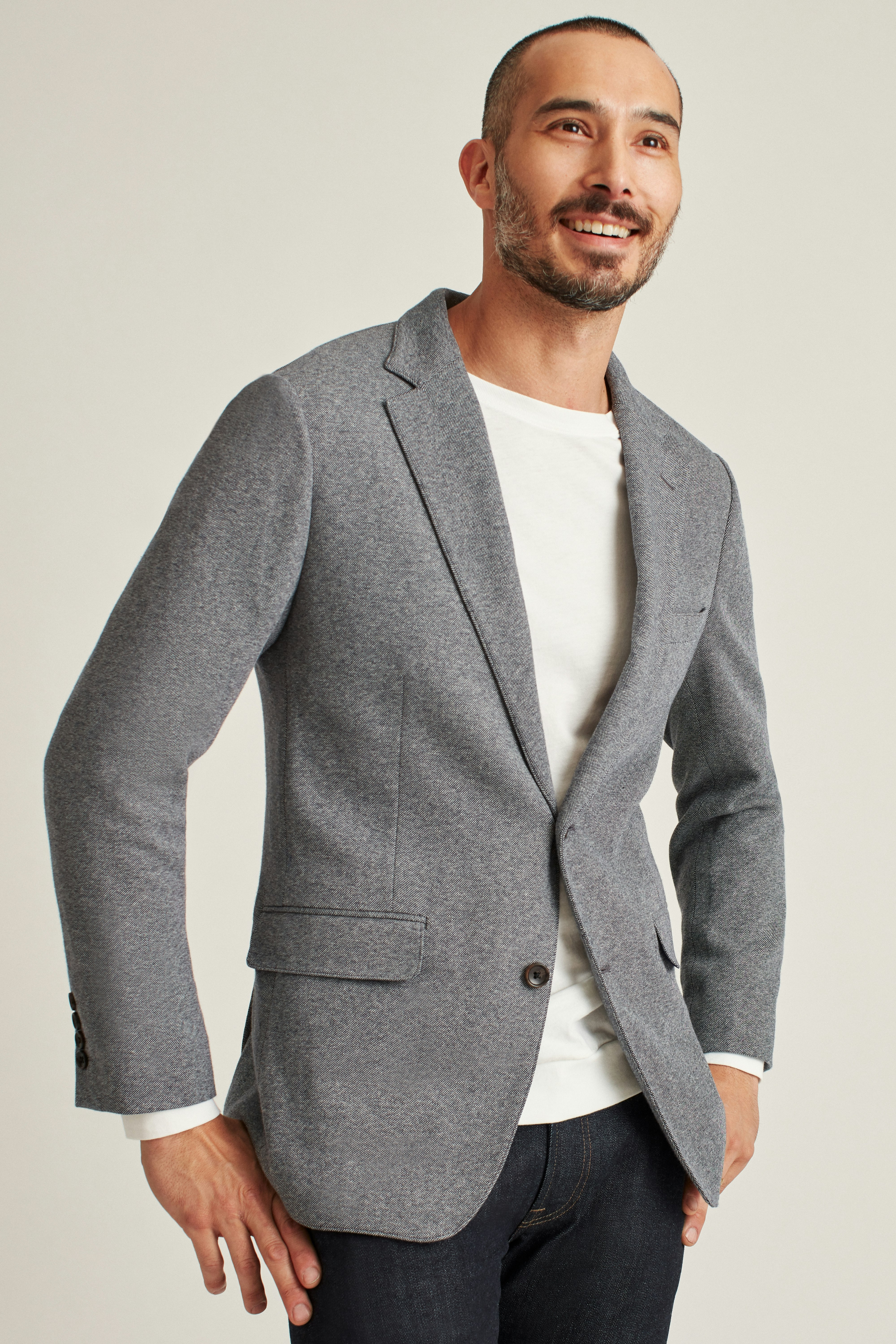 Jetsetter Knit Blazer medium grey