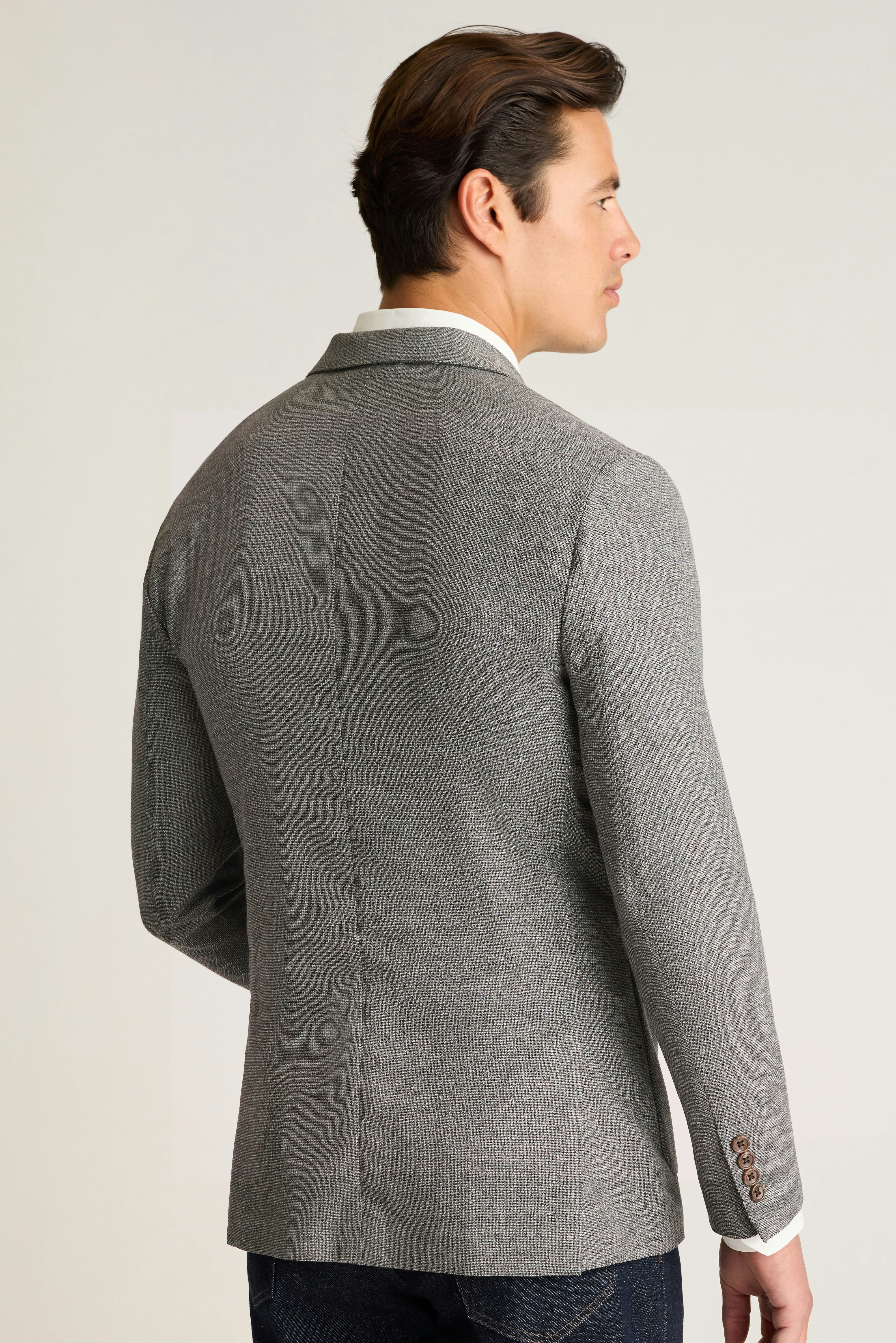 Jetsetter Unconstructed Italian Wool Blazer grey