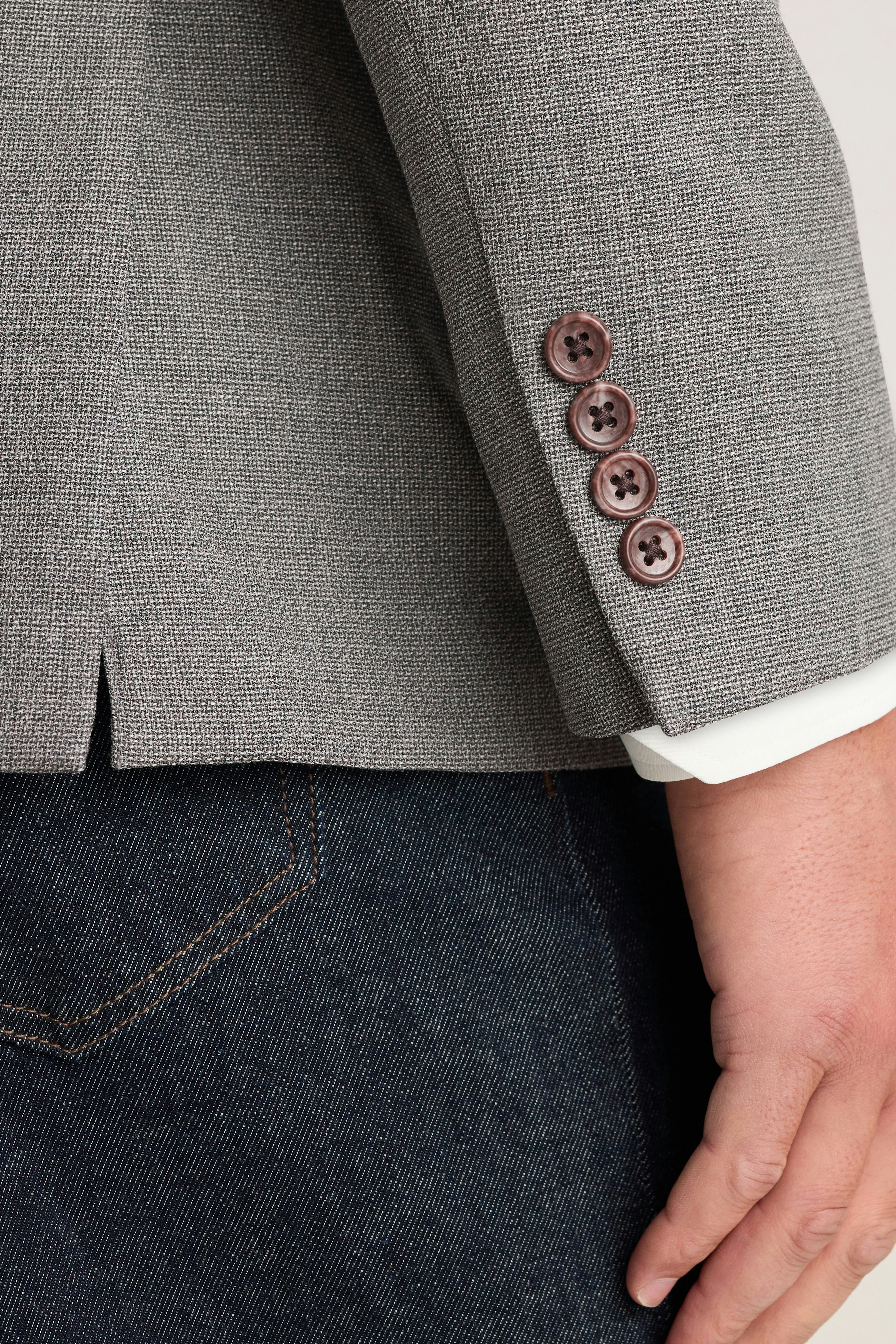 Jetsetter Unconstructed Italian Wool Blazer grey