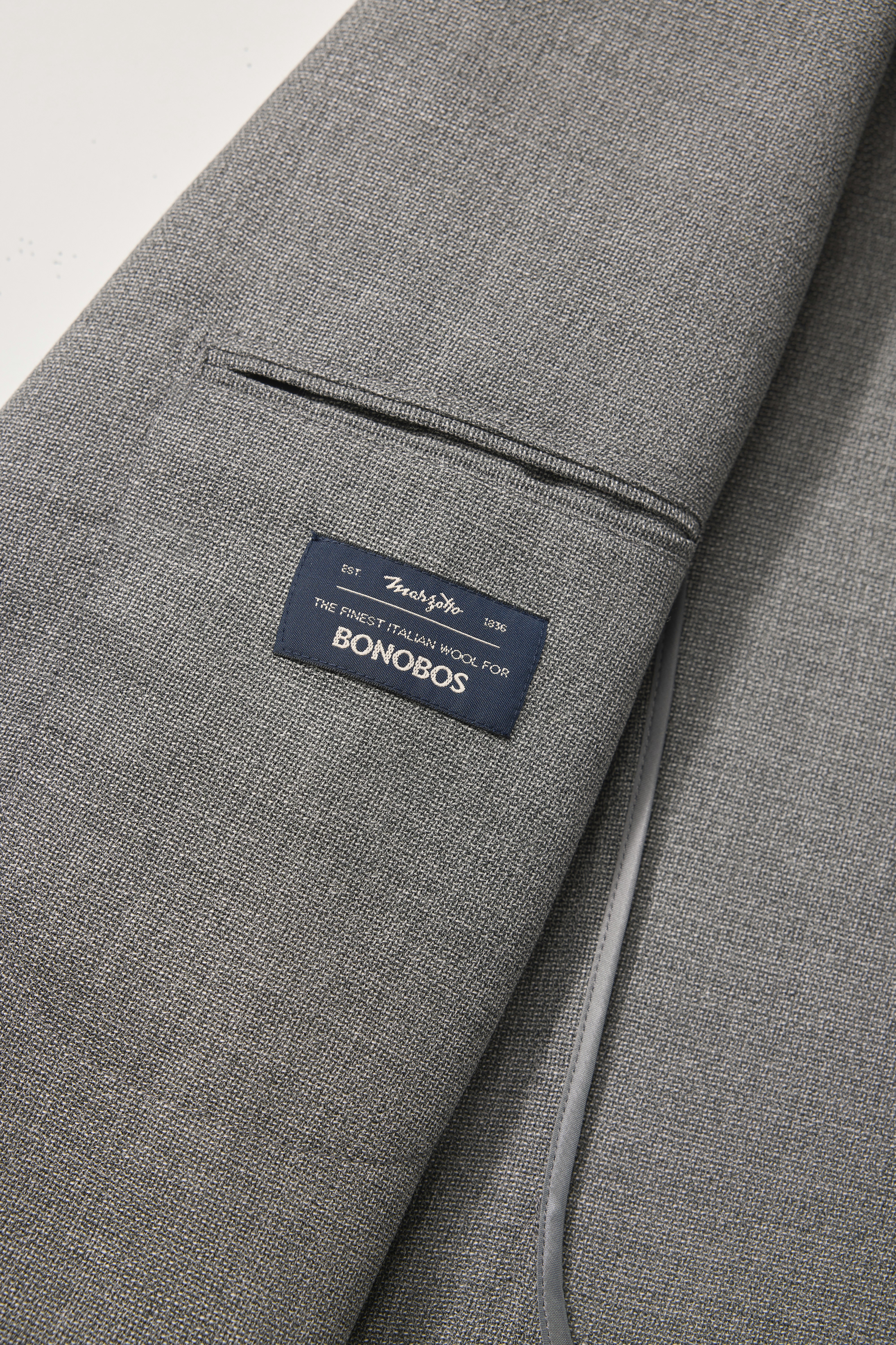 Jetsetter Unconstructed Italian Wool Blazer grey