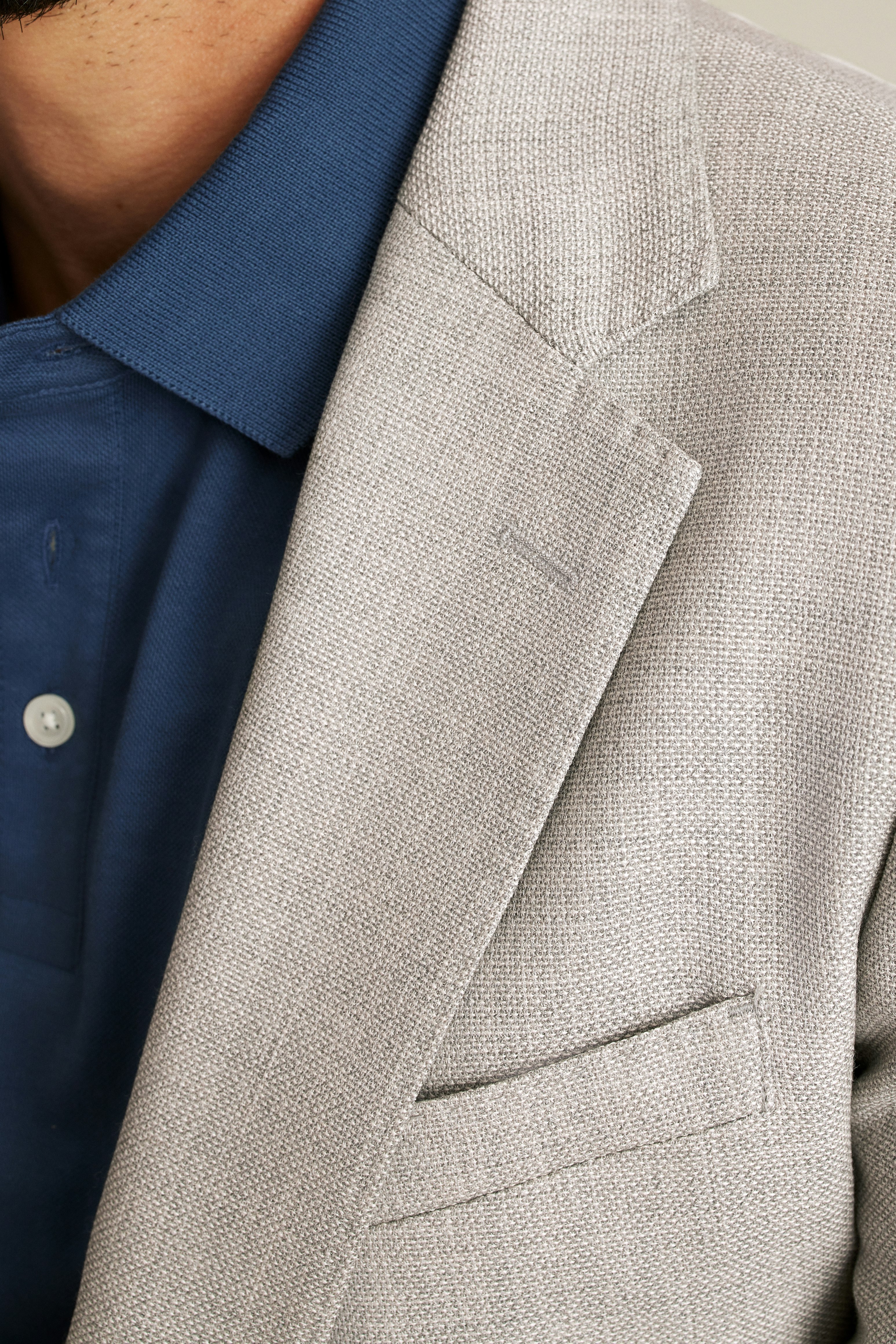 Jetsetter Unconstructed Italian Wool Blazer light grey