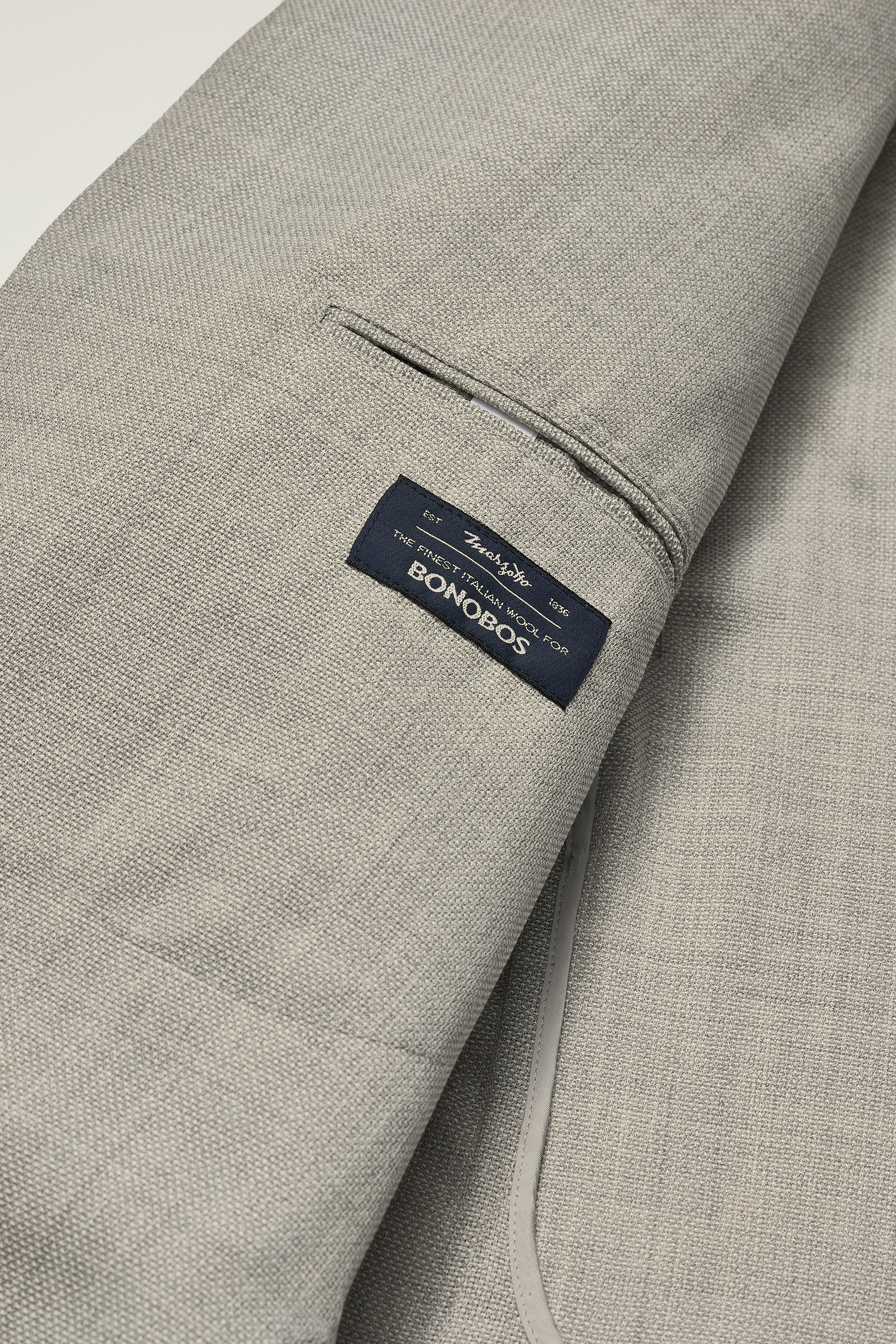 Jetsetter Unconstructed Italian Wool Blazer light grey