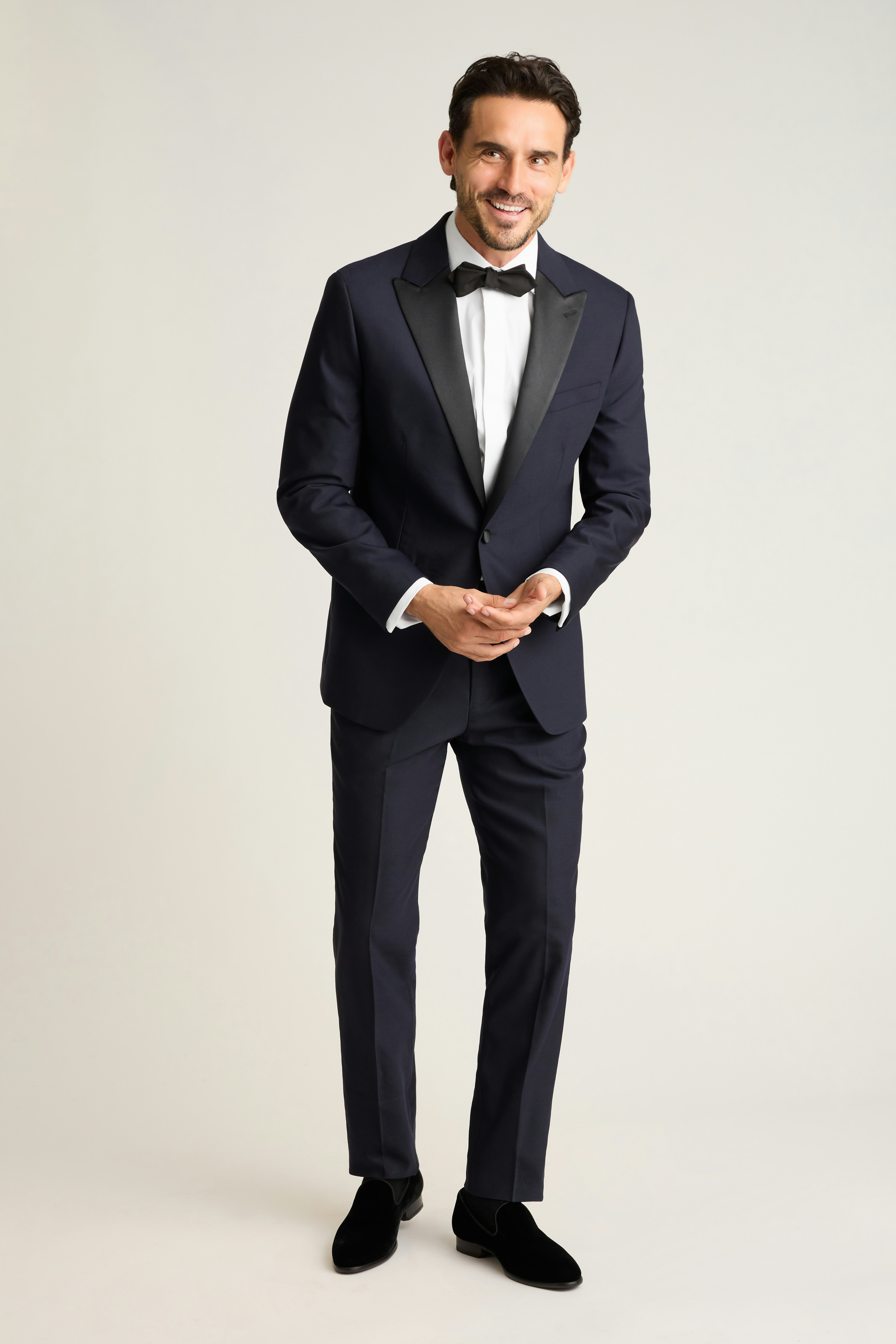 Empire Stretch Italian Wool Tuxedo Pant navy