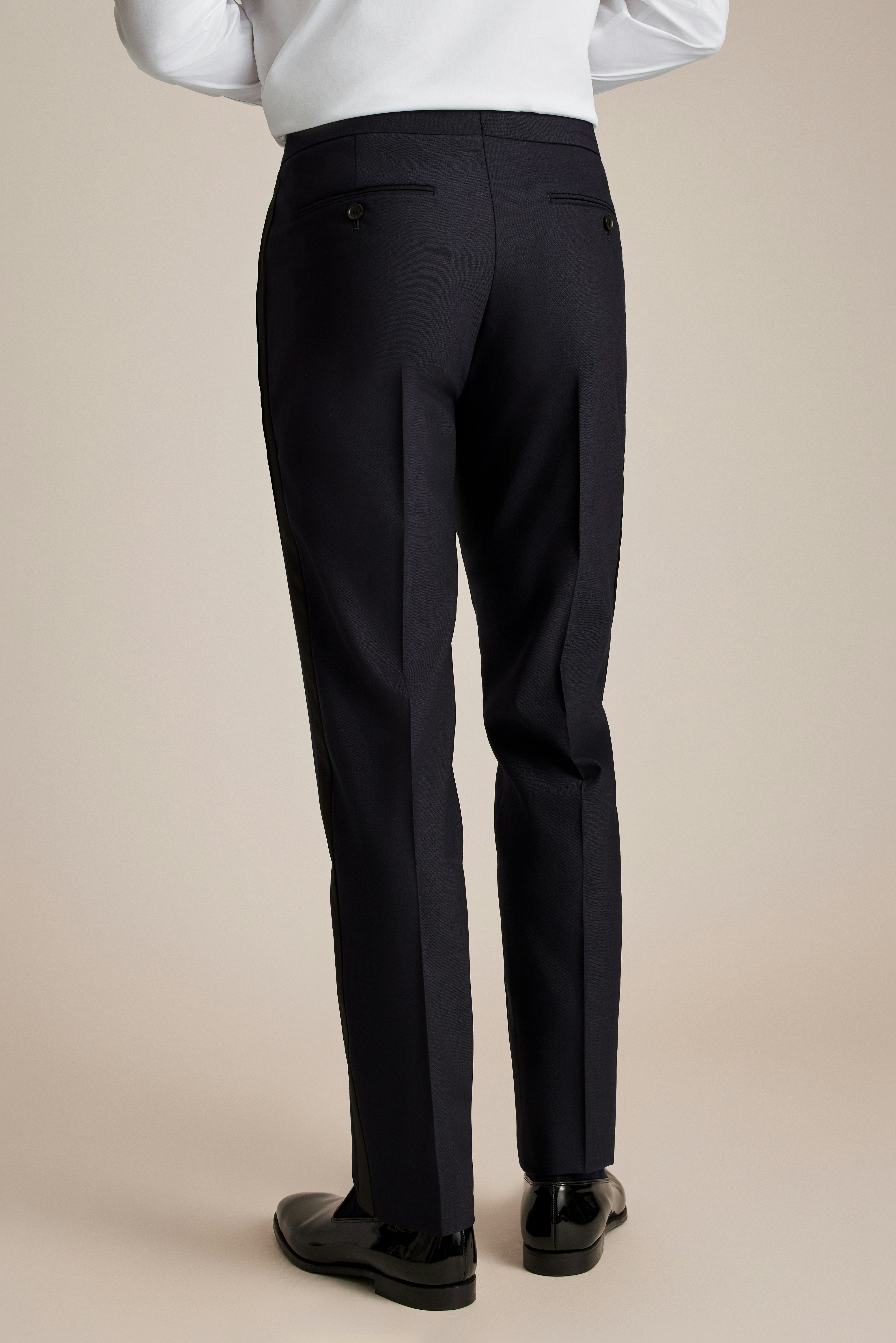 Empire Stretch Italian Wool Tuxedo Pant navy
