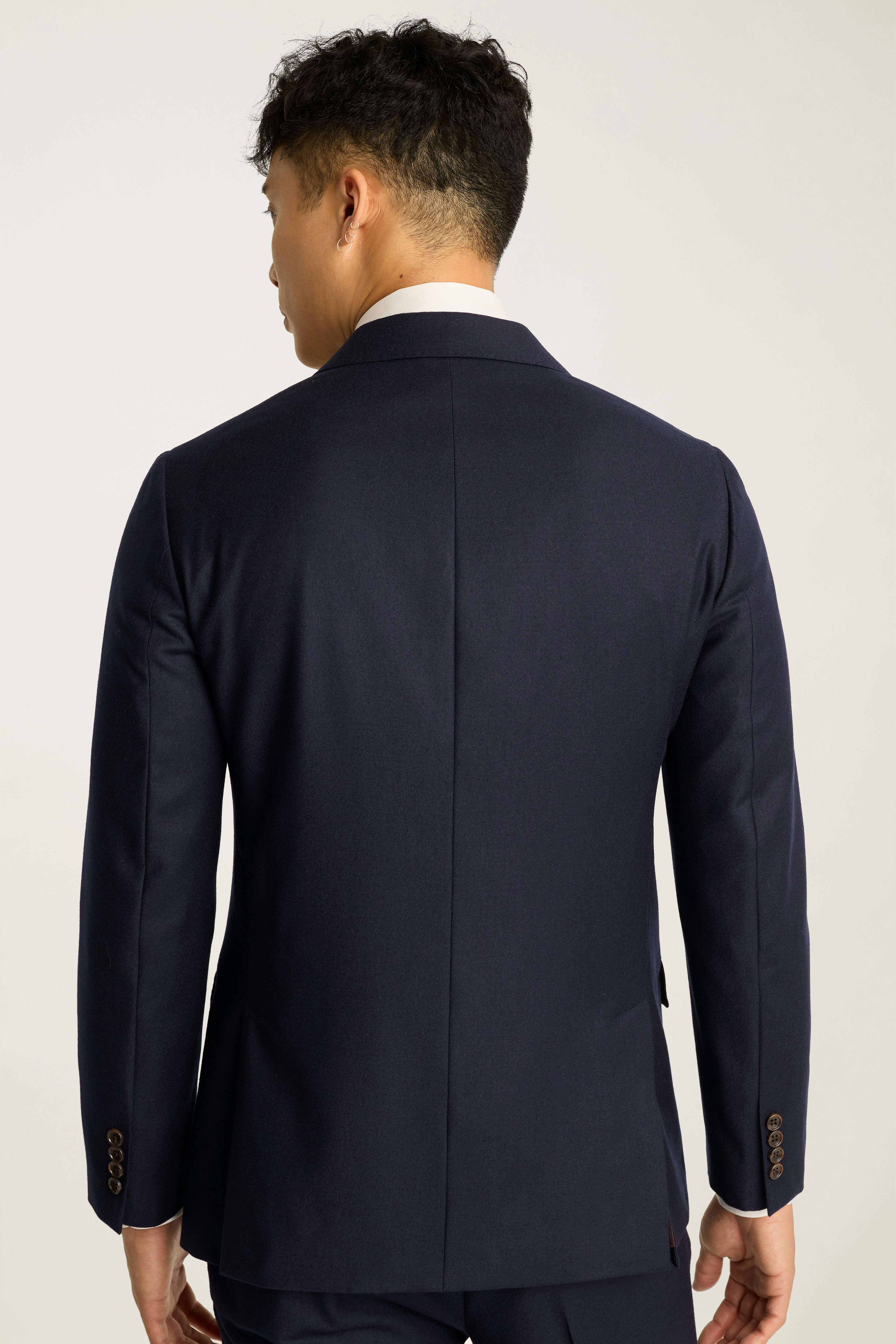Jetsetter Italian Brushed Wool Blazer dark navy blue