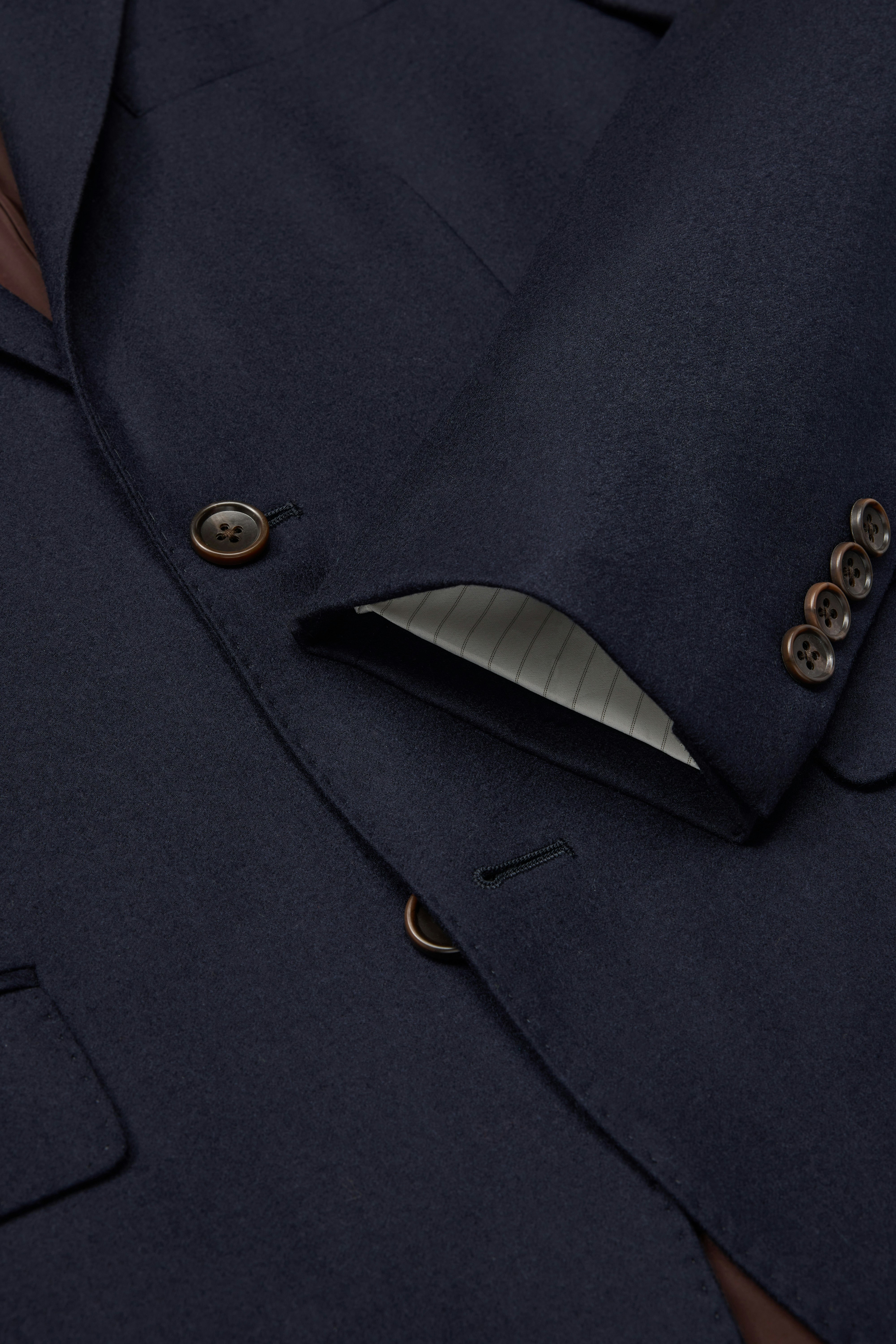 Jetsetter Italian Brushed Wool Blazer dark navy blue