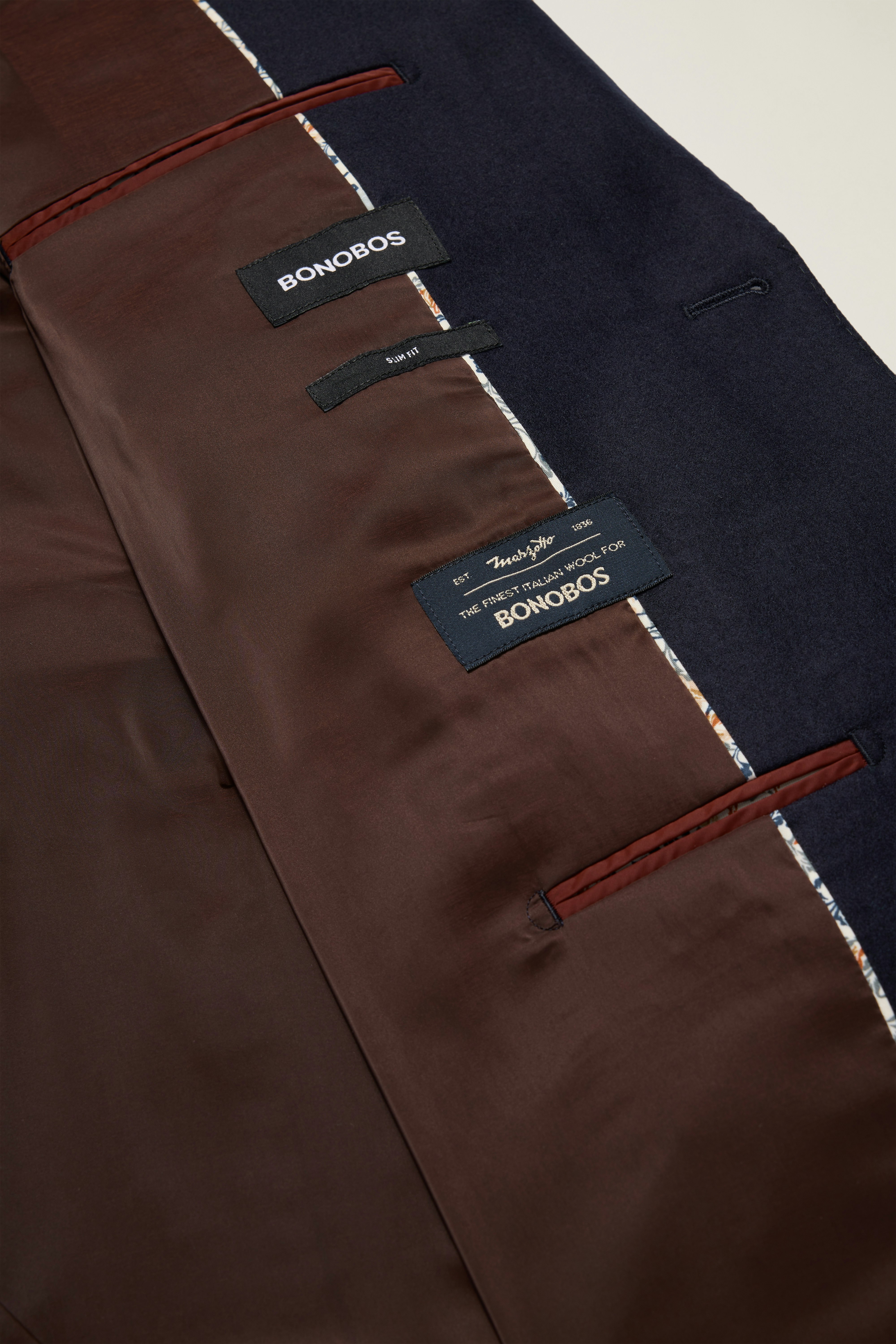 Jetsetter Italian Brushed Wool Blazer dark navy blue