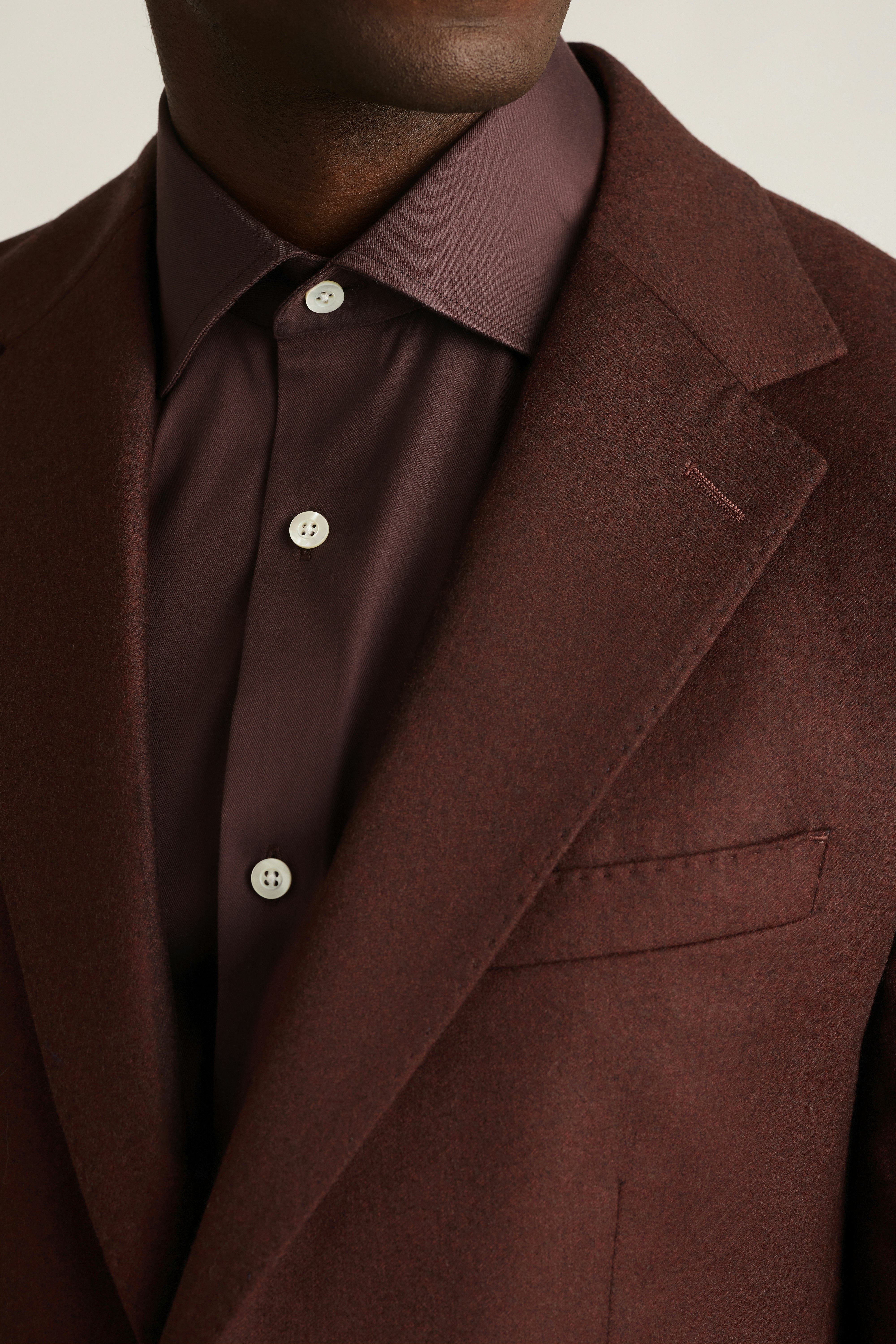 Jetsetter Italian Brushed Wool Blazer chestnut brown